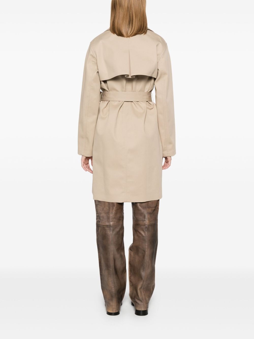 Prince of Wales check trench coat - 4