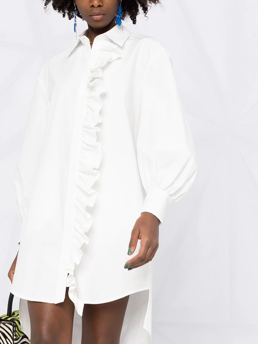 ruffle detail shirt dress - 5