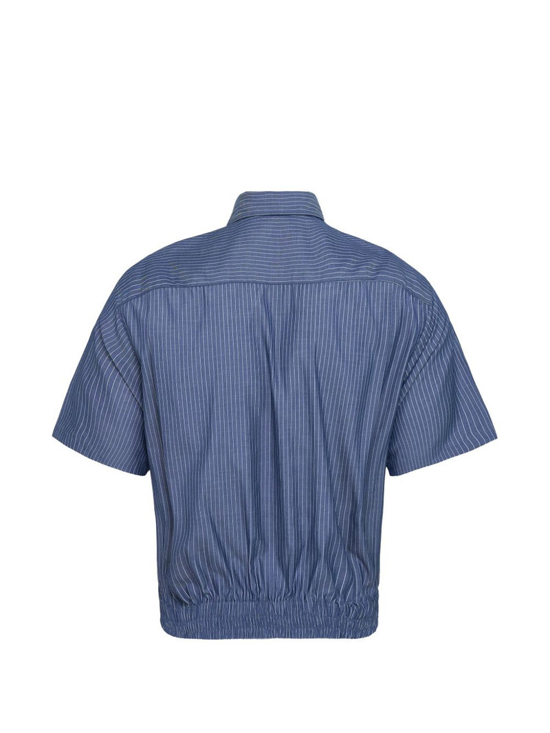 TAAKK floral-embroidered striped shirt outlook