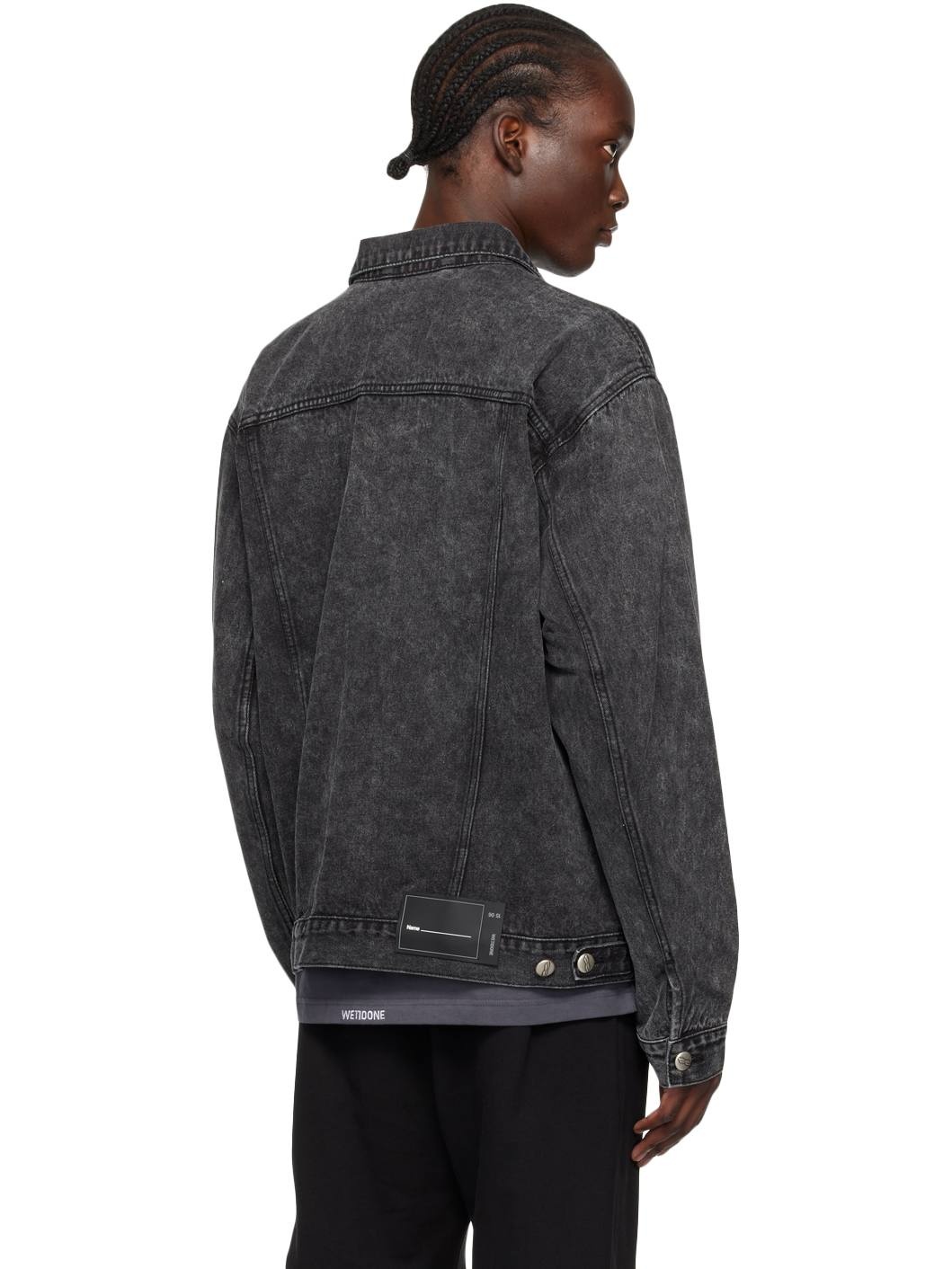 Black Oversized Denim Jacket - 3