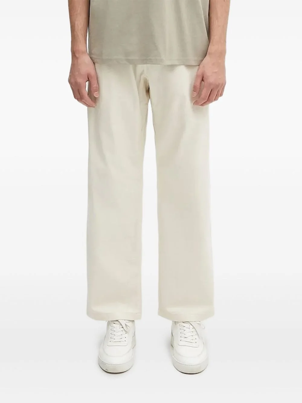 belted elasticated-waist trousers - 1