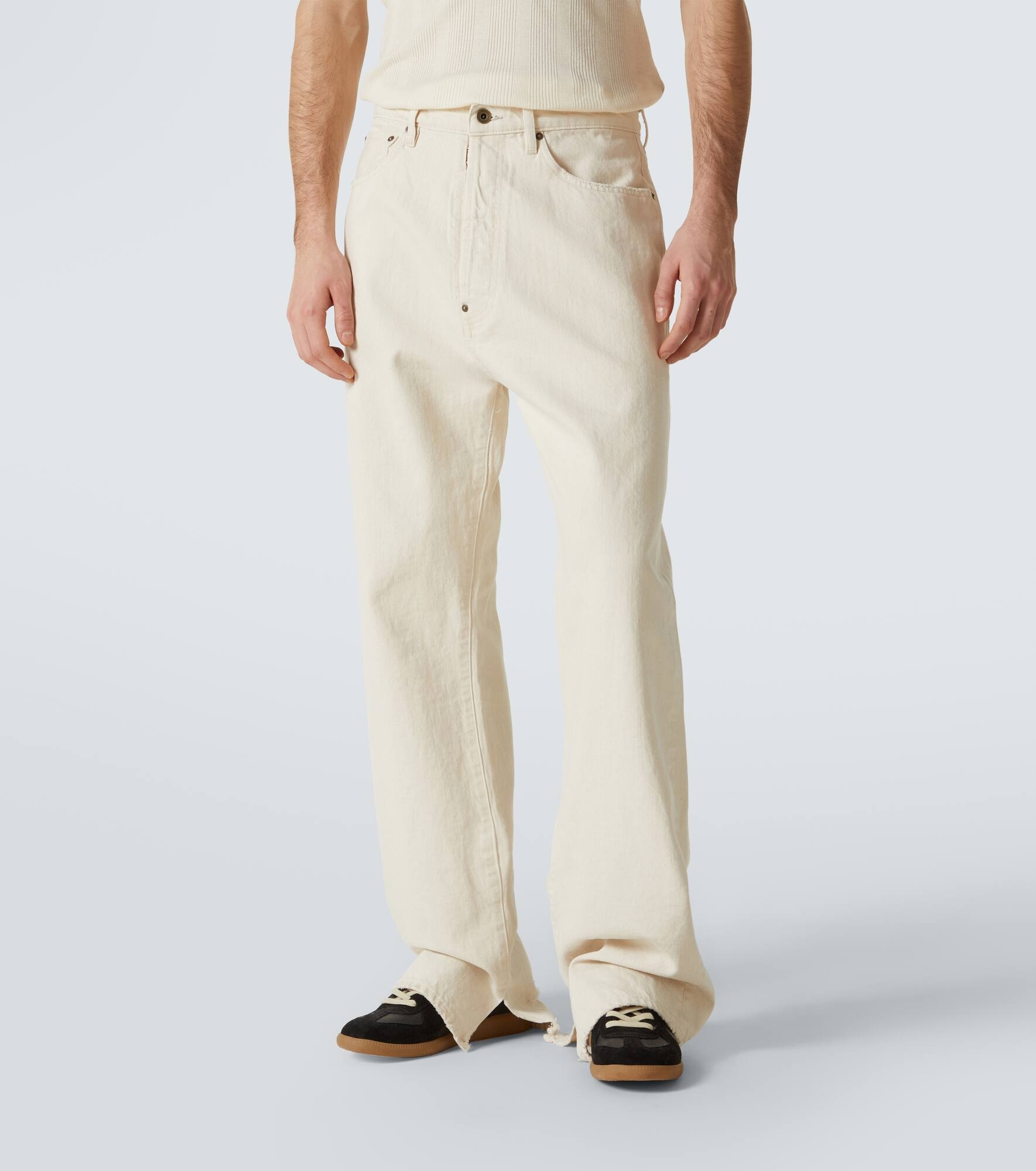 Buckle-detail mid-rise straight jeans - 3