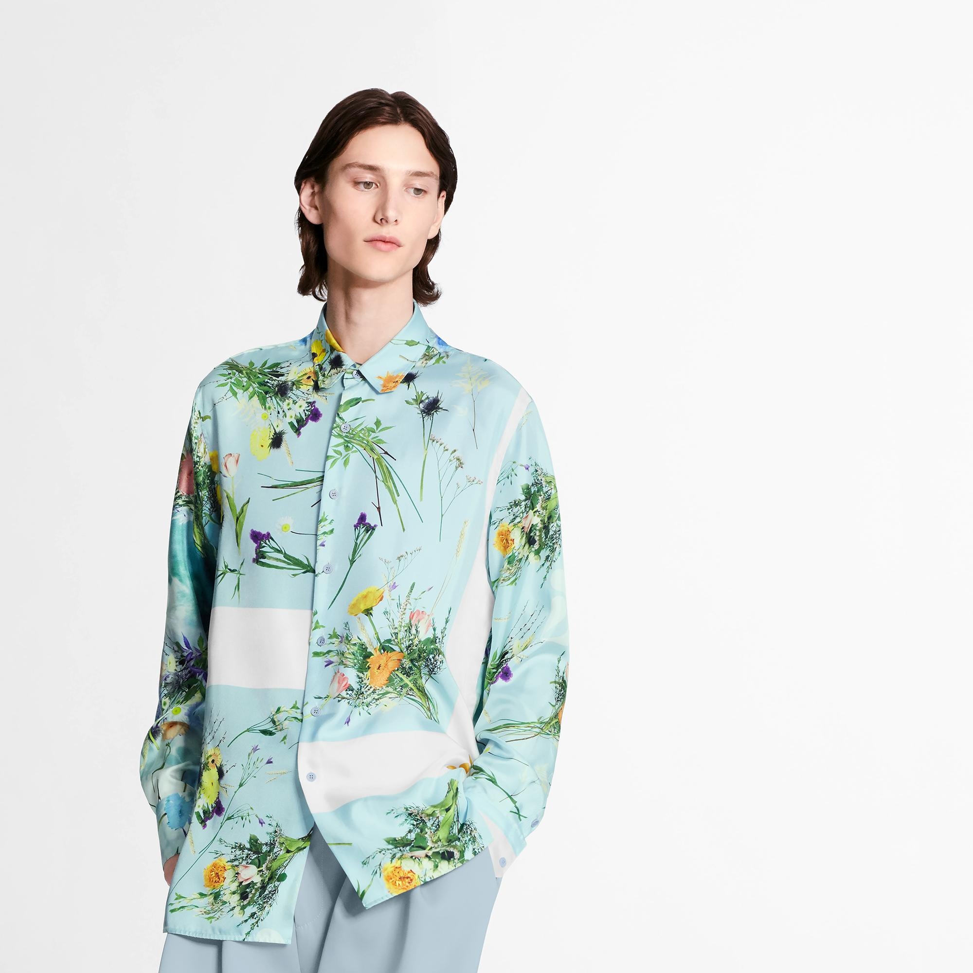 Silk Flower Patchwork Shirt - 4