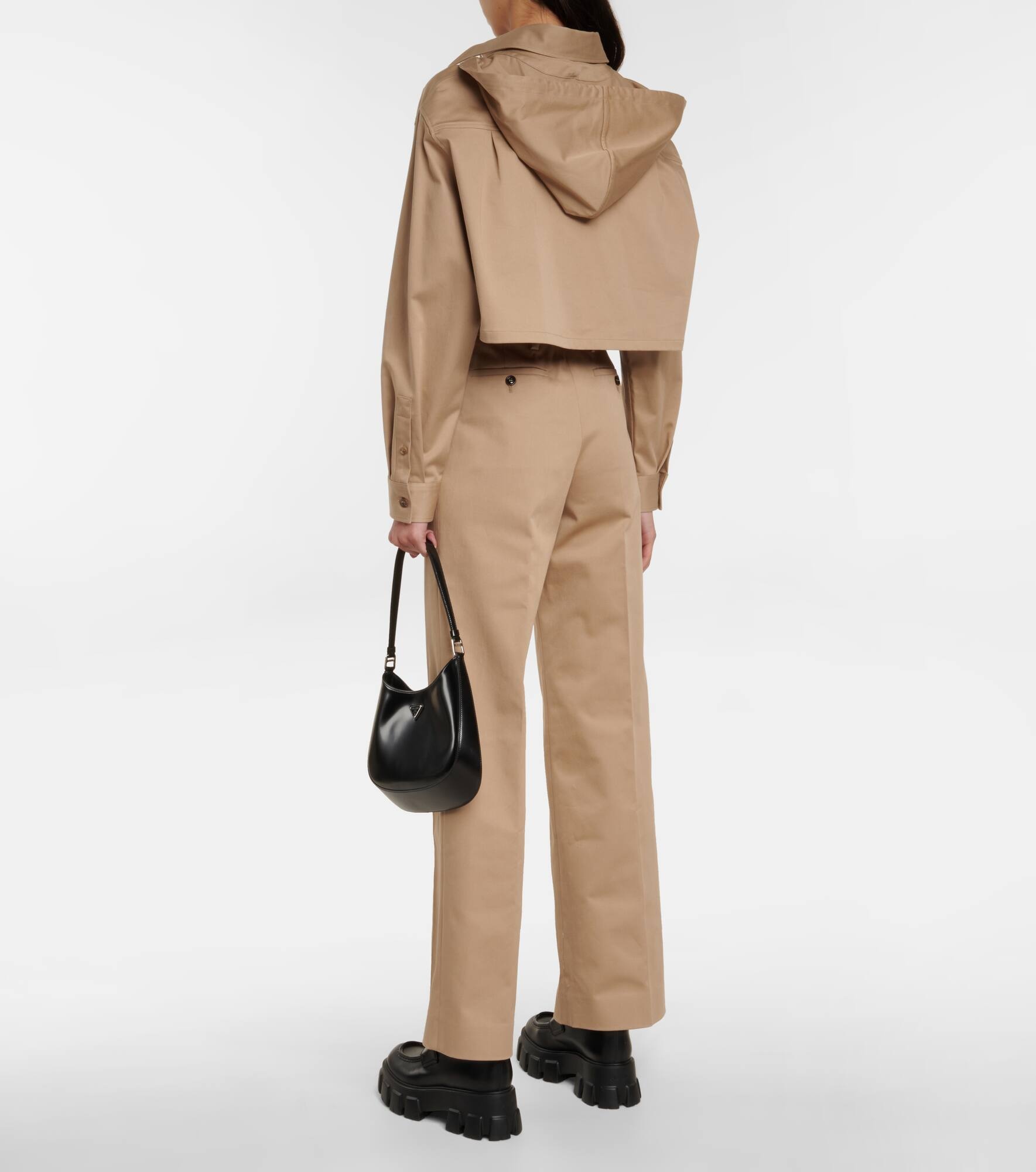 High-rise cotton-blend pants - 3