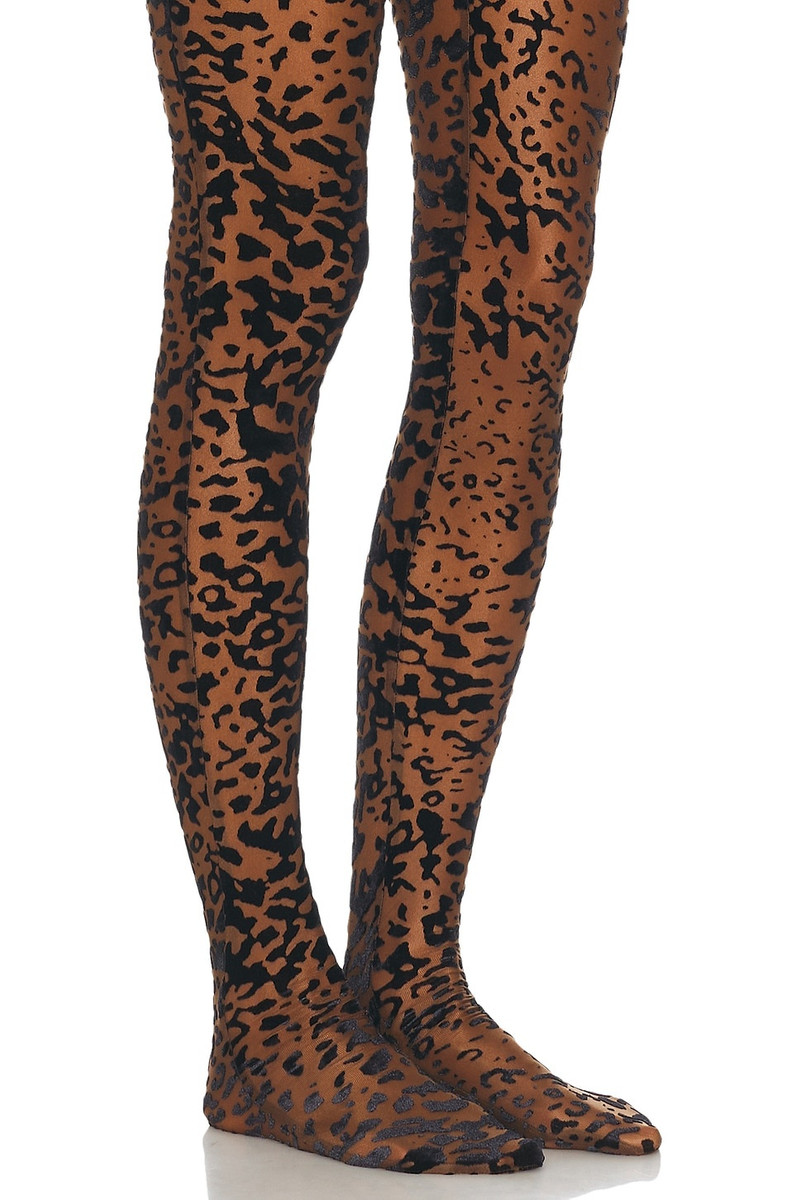 Leopard Burnout Mesh Stocking 6