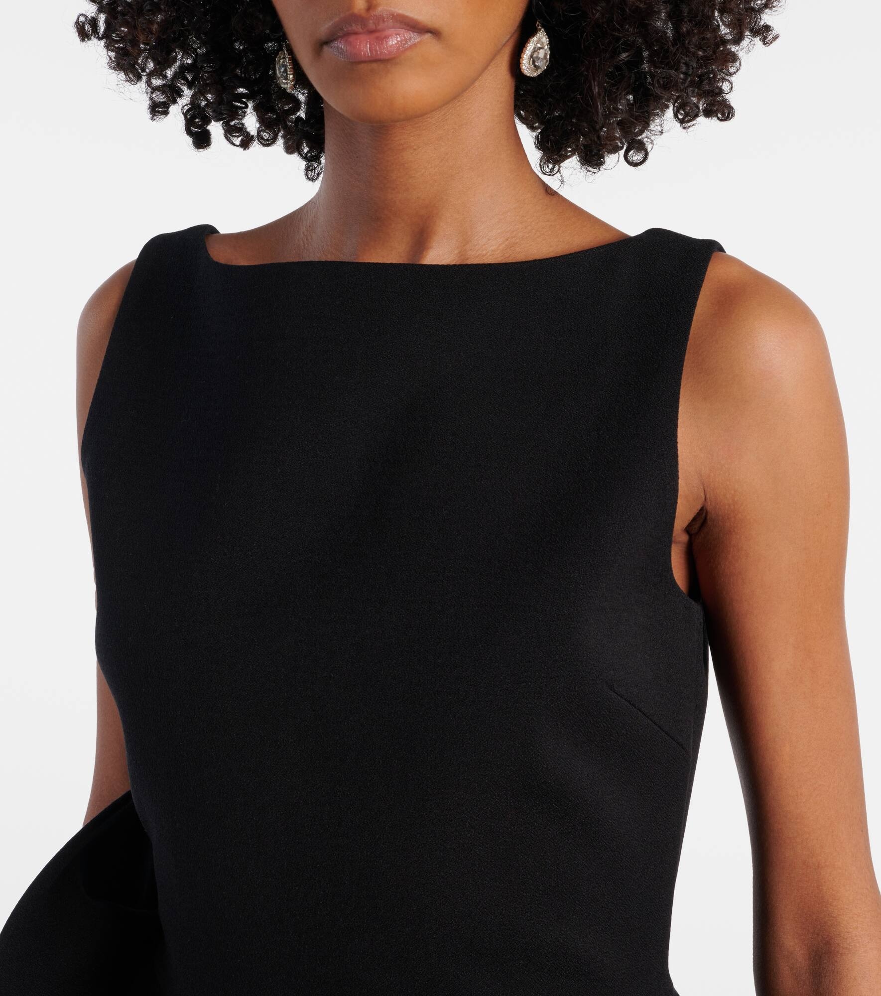 Floral-appliqué ruffled minidress - 4
