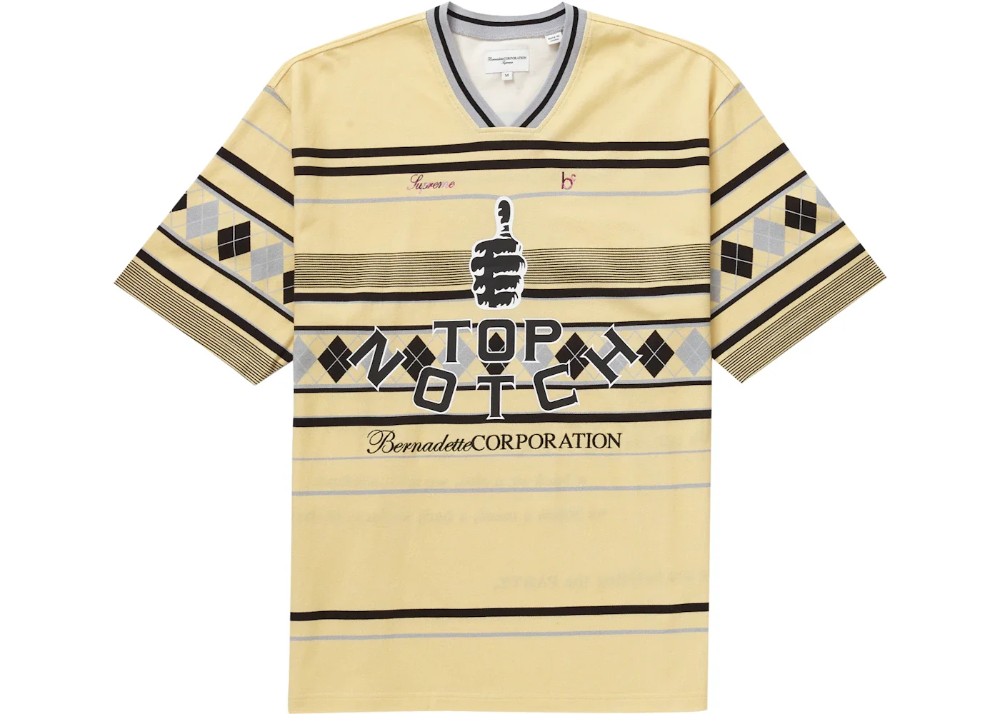 Supreme Bernadette Corporation Pique Soccer Top Pale Yellow - 1
