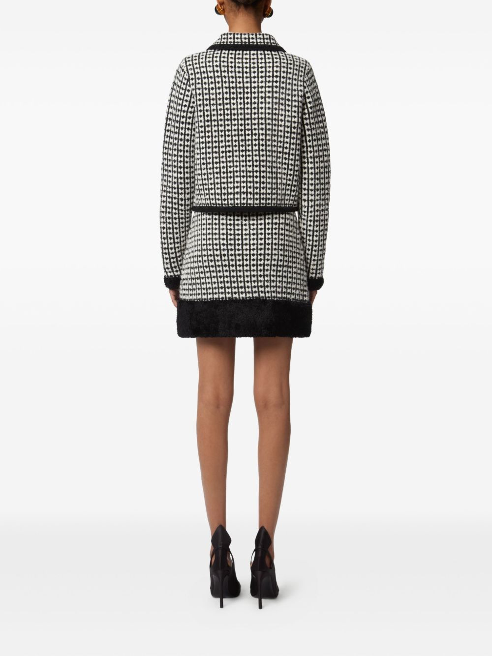 tweed-effect double-breasted jacket - 4