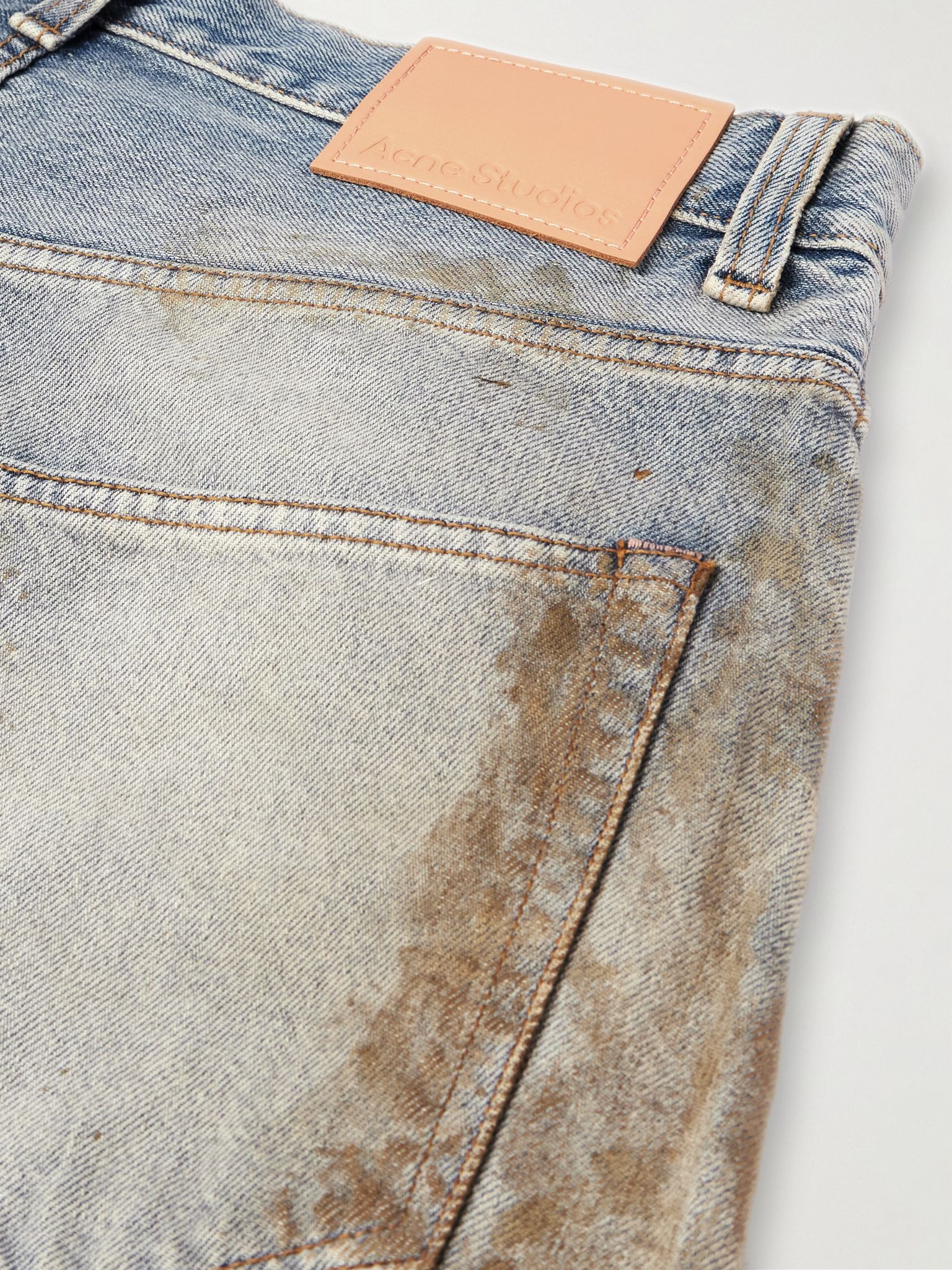 Straight-Leg Distressed Jeans Light blue - 4