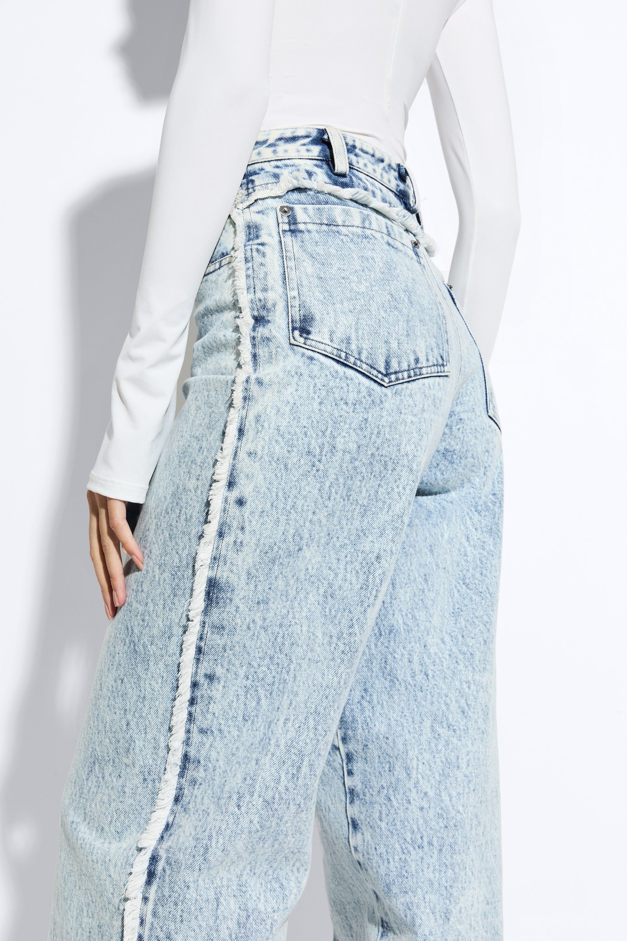Lightwash Denim Double Seam Pant - 4