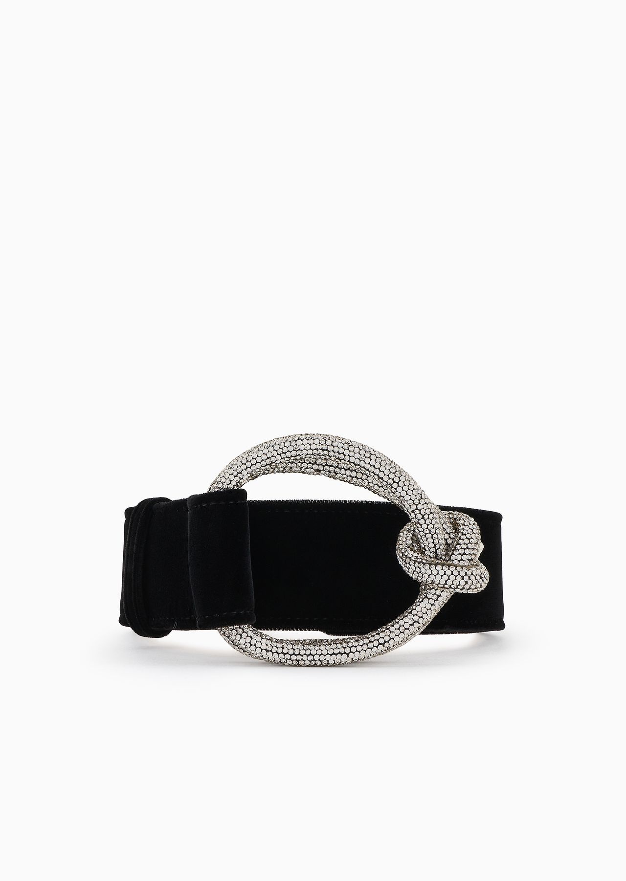 Velvet and crystal belt - 1