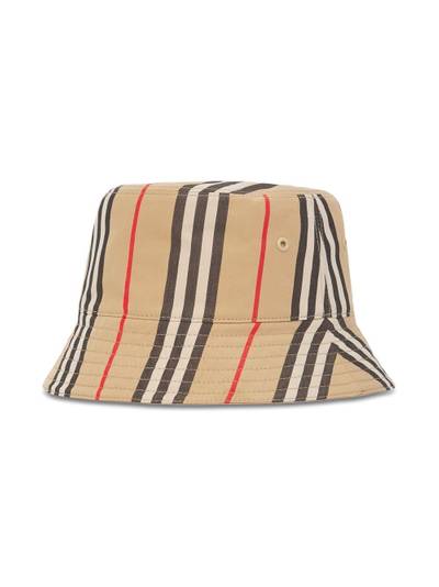 Burberry reversible icon stripe bucket hat outlook