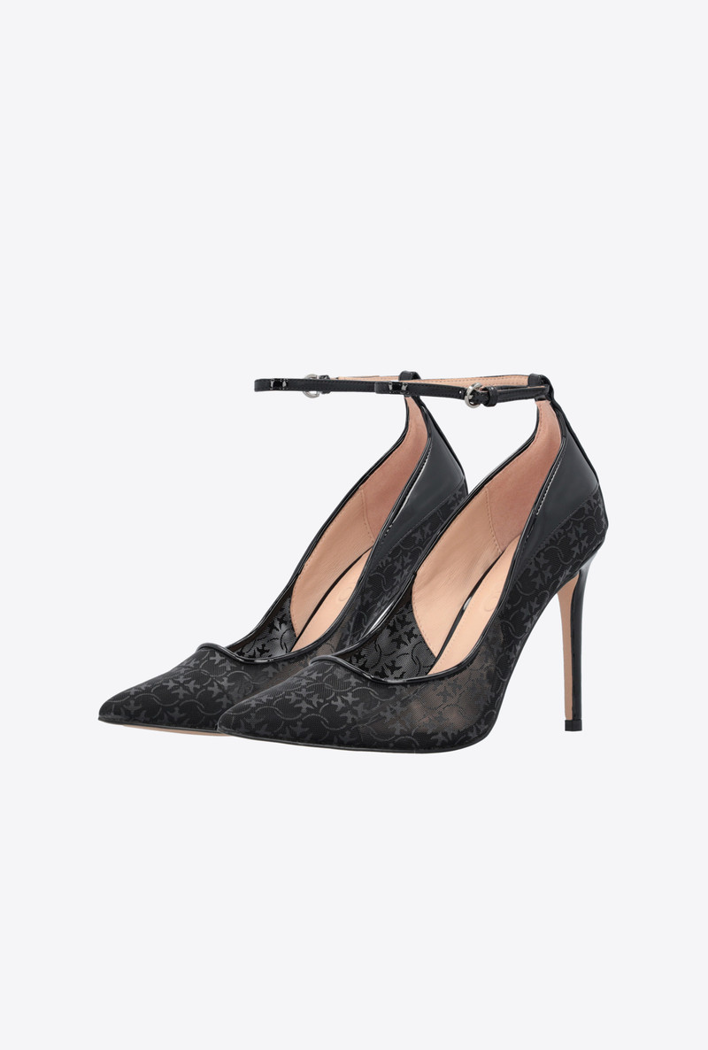 LOVE BIRDS PATENT AND MESH PUMPS 6