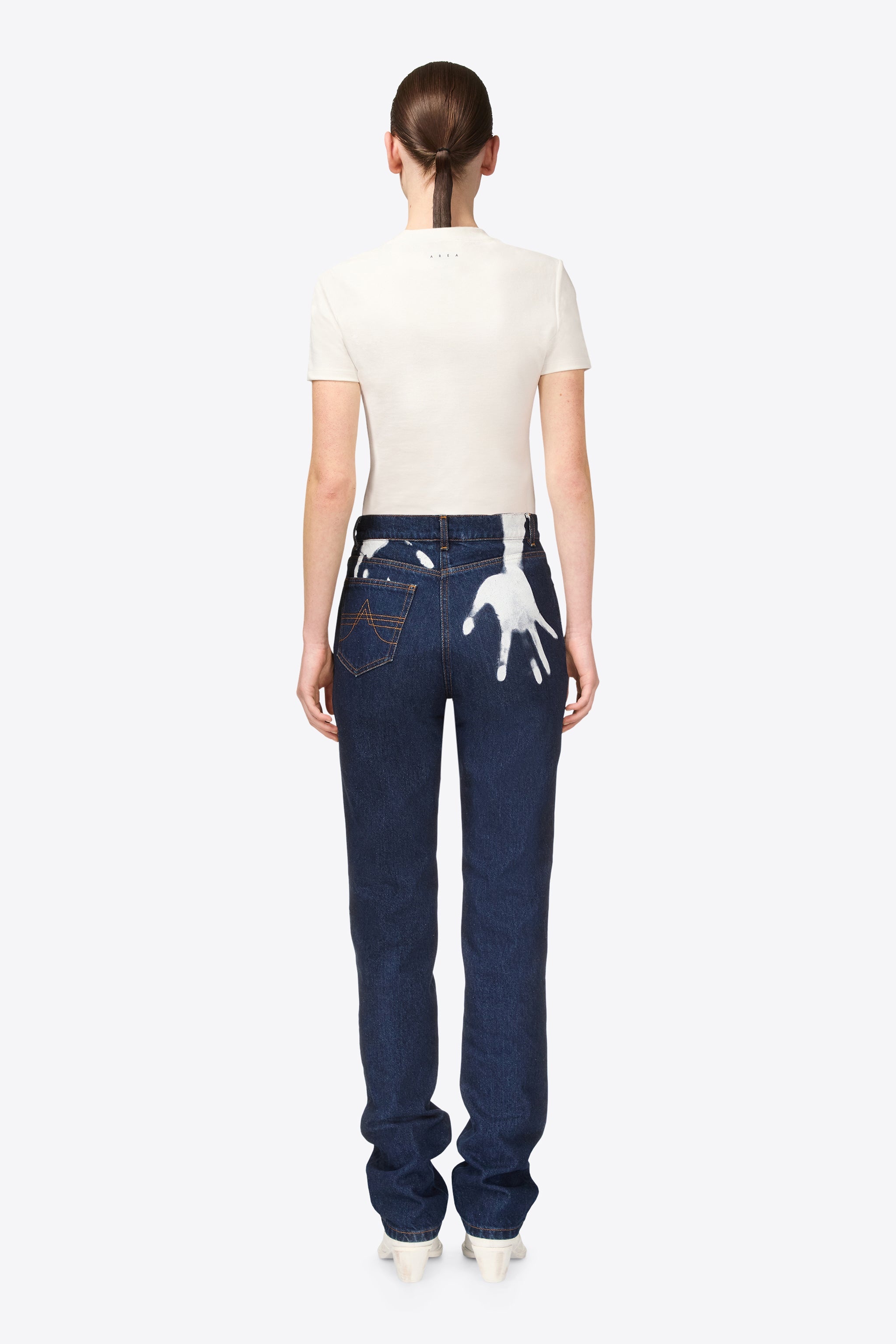 HANDPRINT STRAIGHT LEG JEAN - 5