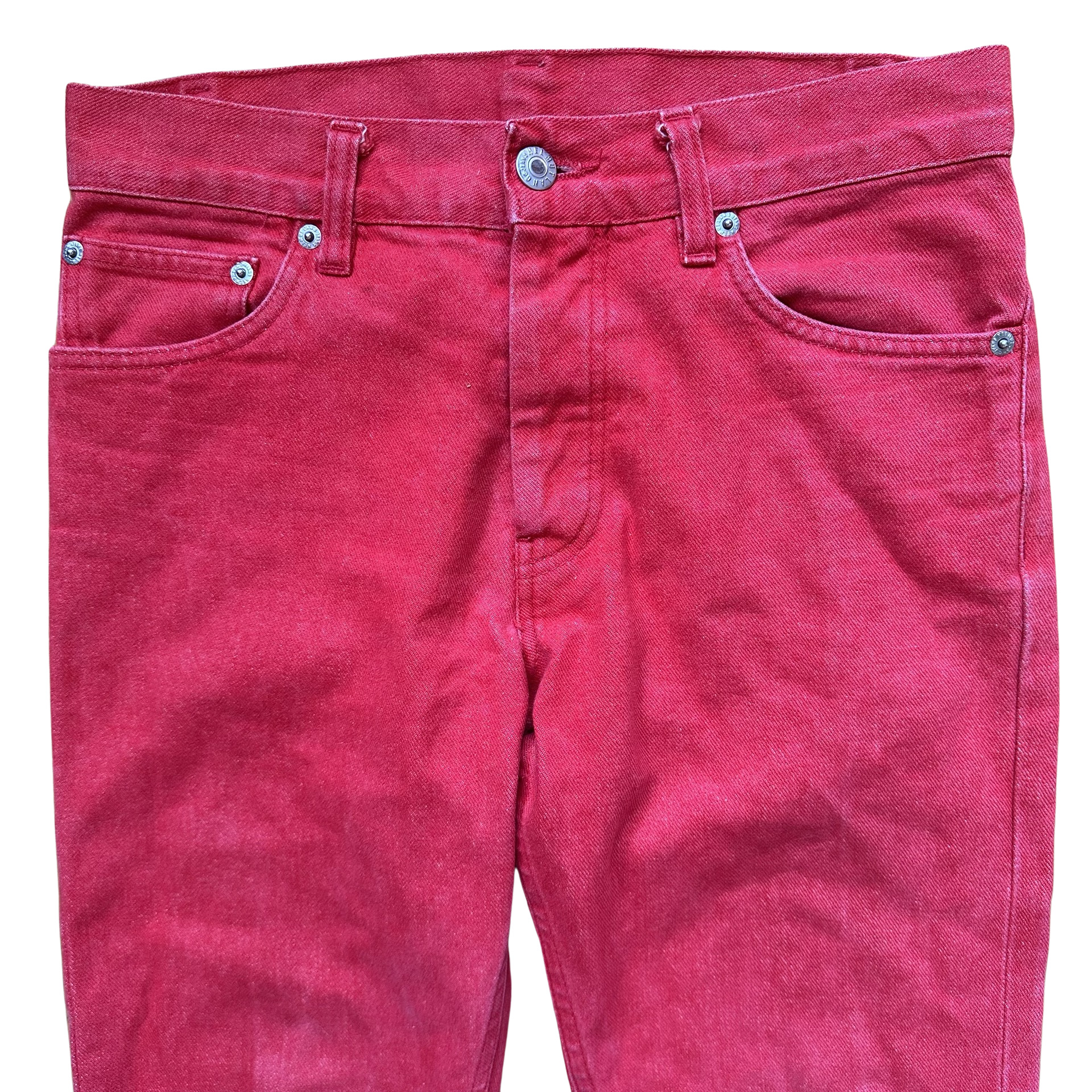 Helmut Lang Brick Red denim 1996 - 2