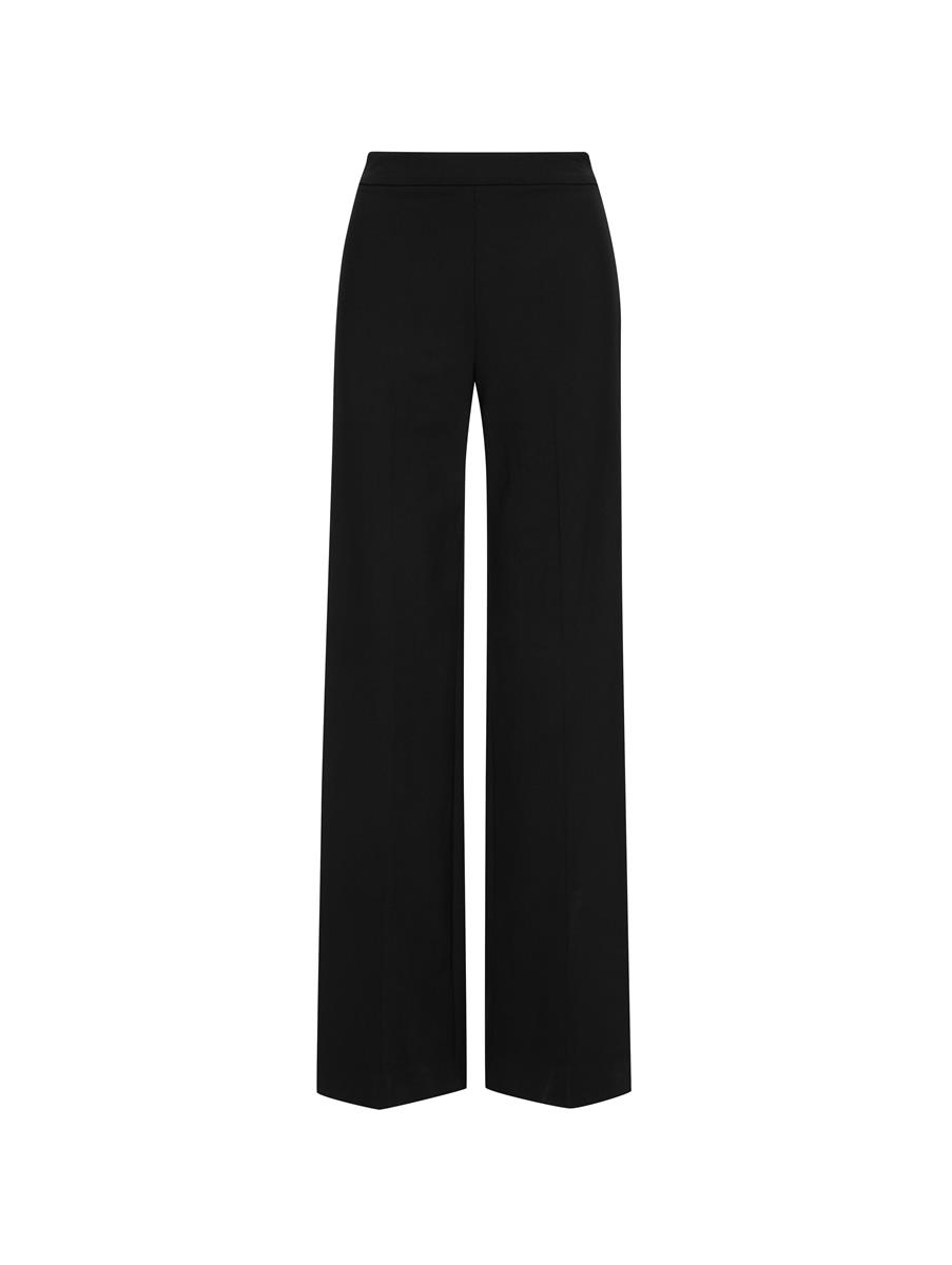 ZIP FRONT WIDE LEG PANTS - 1