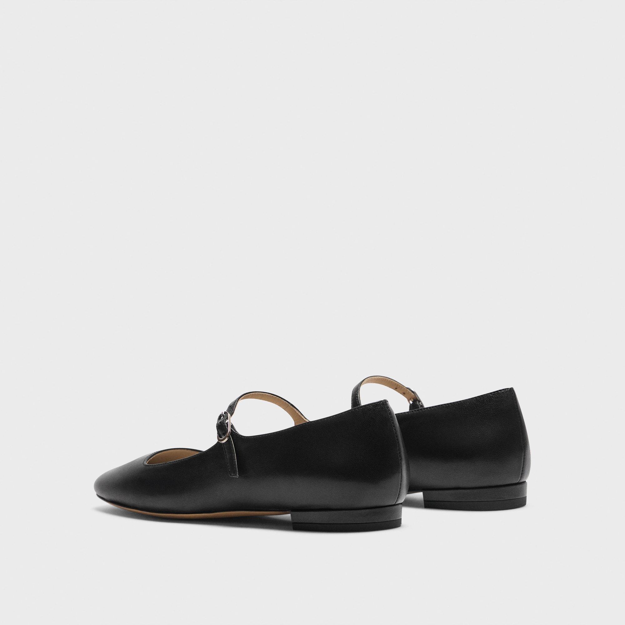 Mary Jane Ballerina Flat in Leather - 3