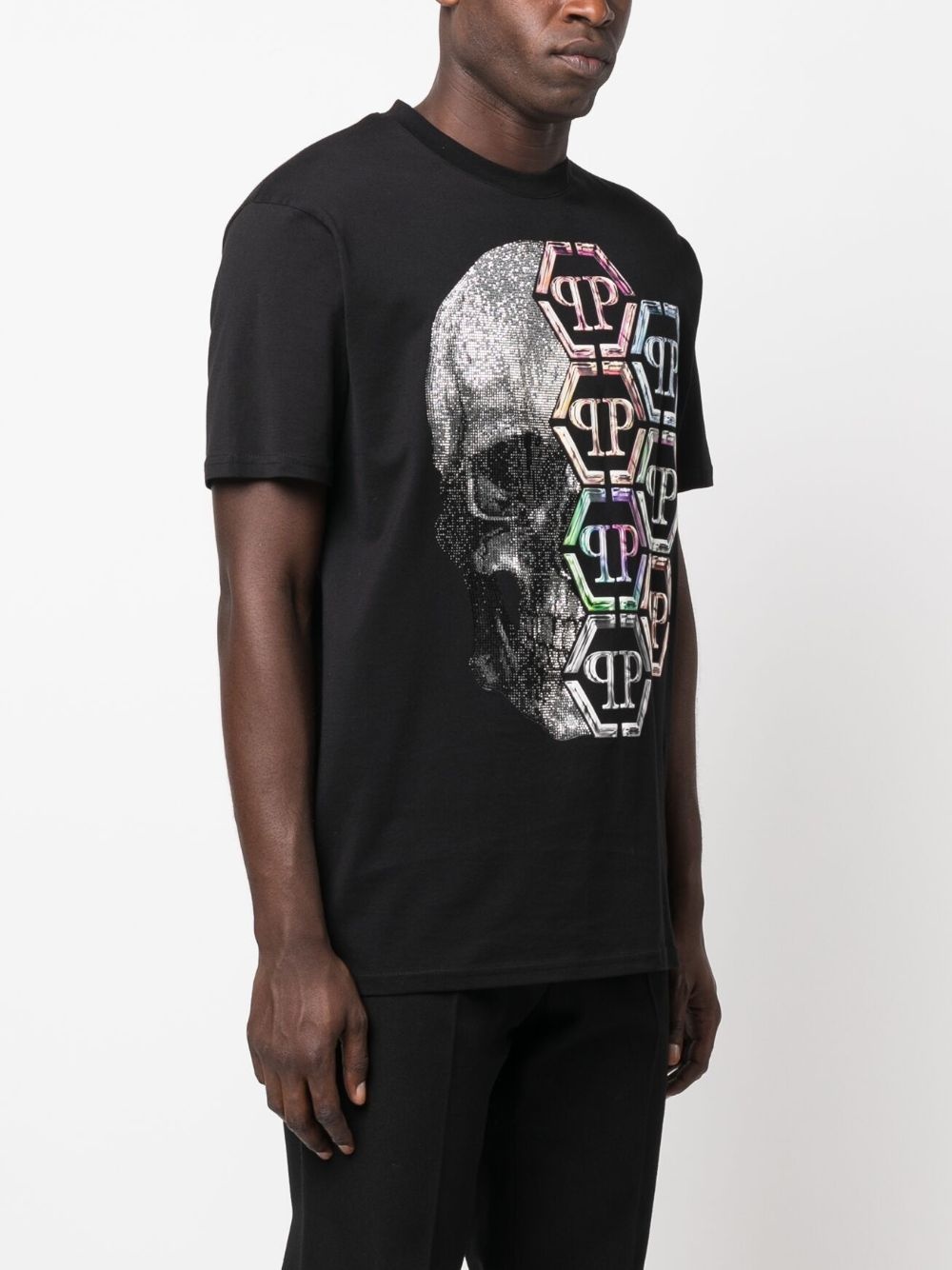 SS Skull logo-print T-shirt - 3