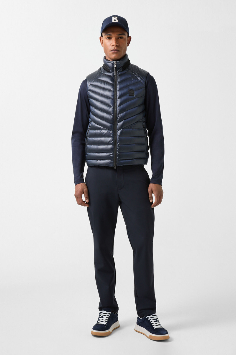 BOGNER Lasse Lightweight down gilet in Navy blue outlook