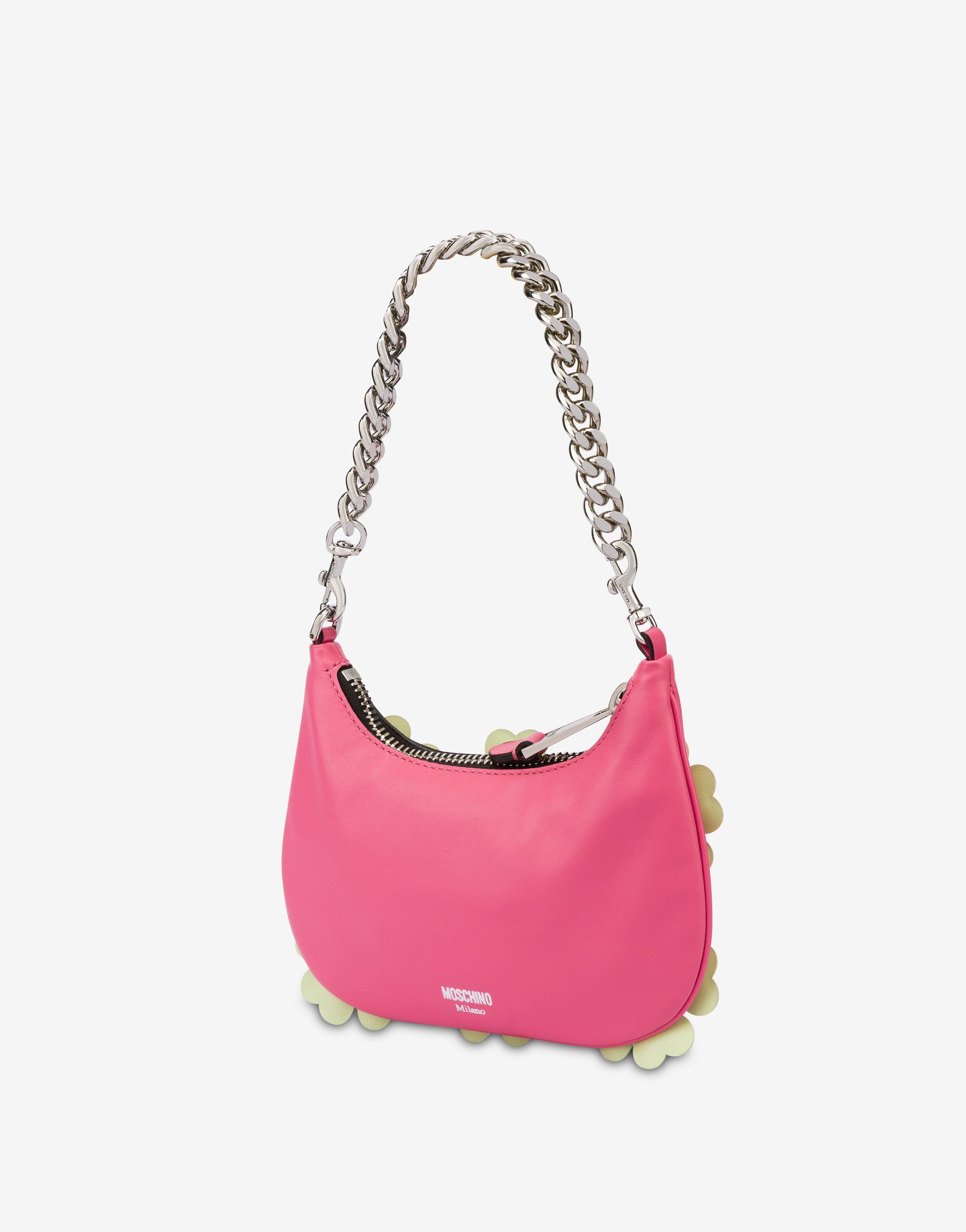 MINI NAPPA LEATHER HEART FLOWERS HOBO BAG - 2