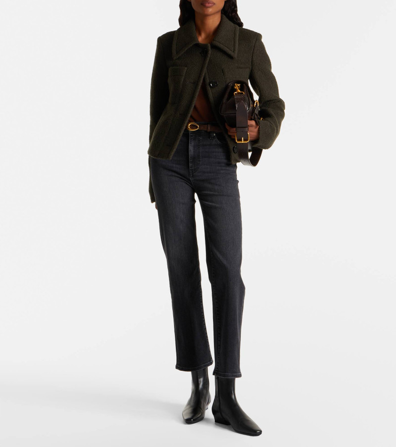 FRAME Le Sleek cropped high-rise straight jeans outlook