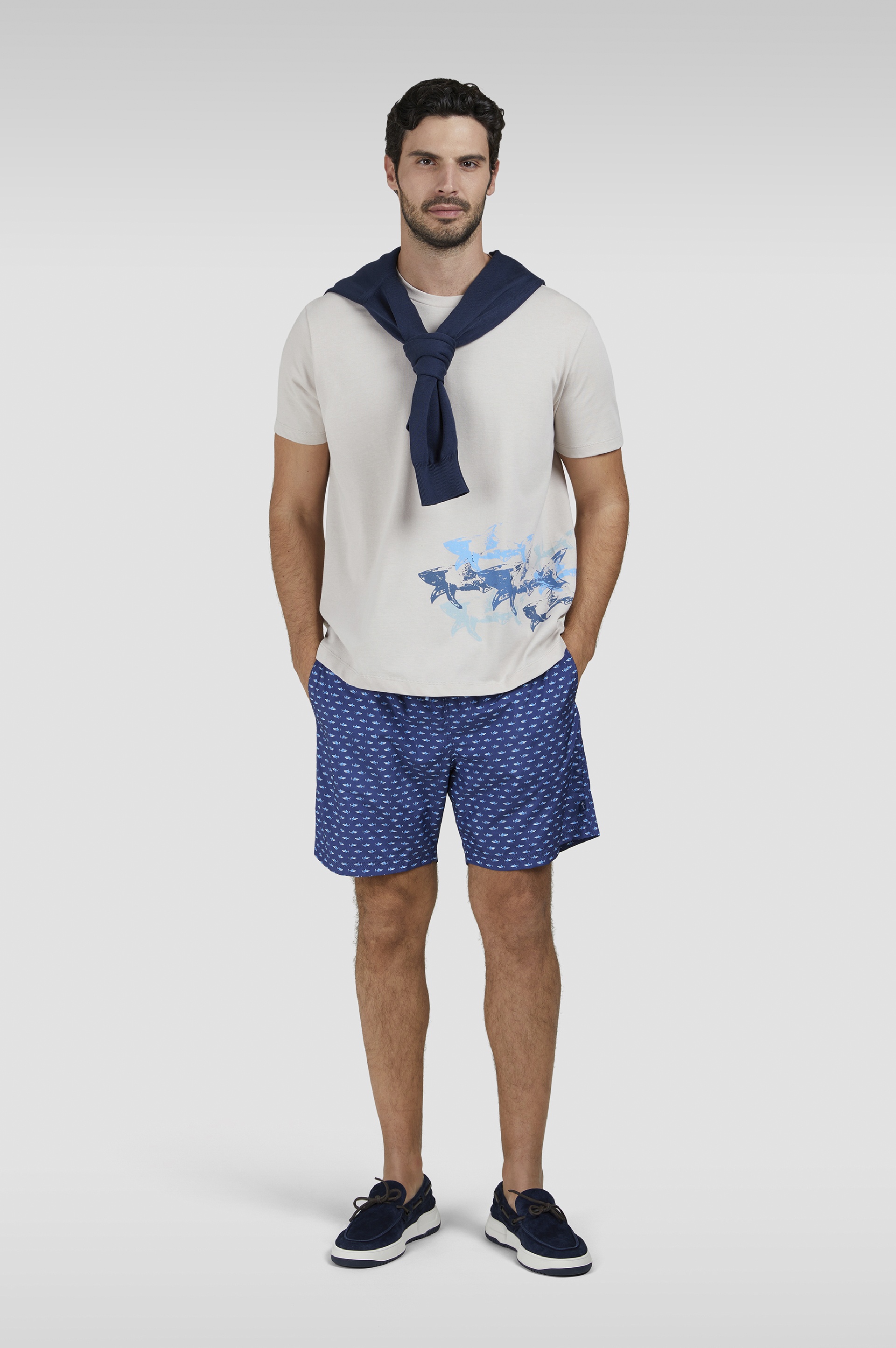 SWIM SHORTS WITH SHARK PRINT - 2