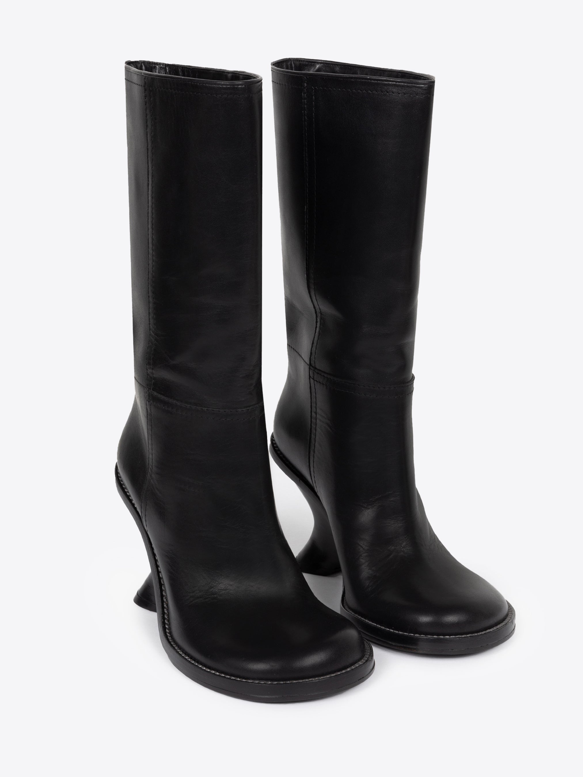 LEATHER WEDGE BOOTS - 3