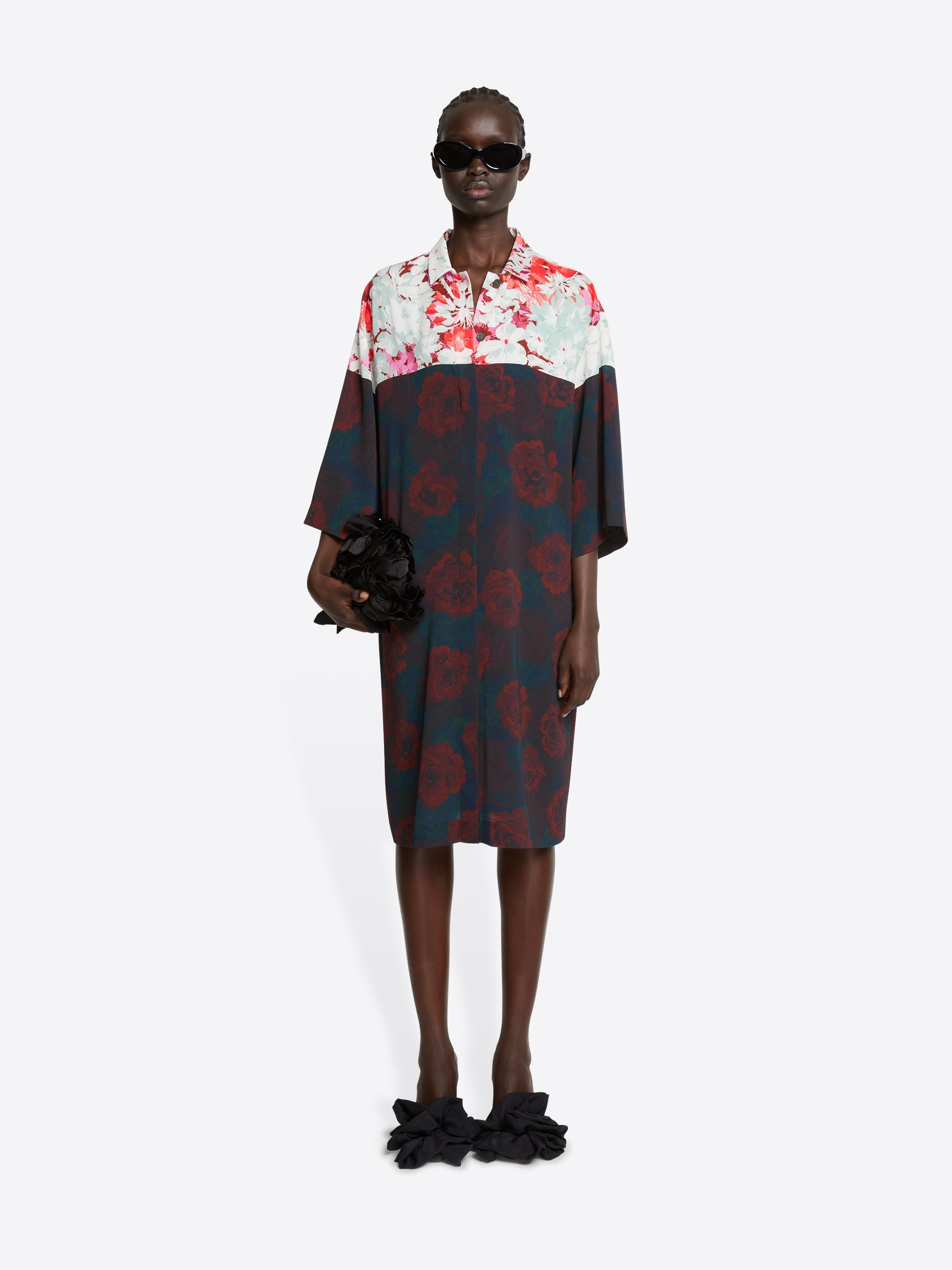 FLORAL SHIRT DRESS - 2
