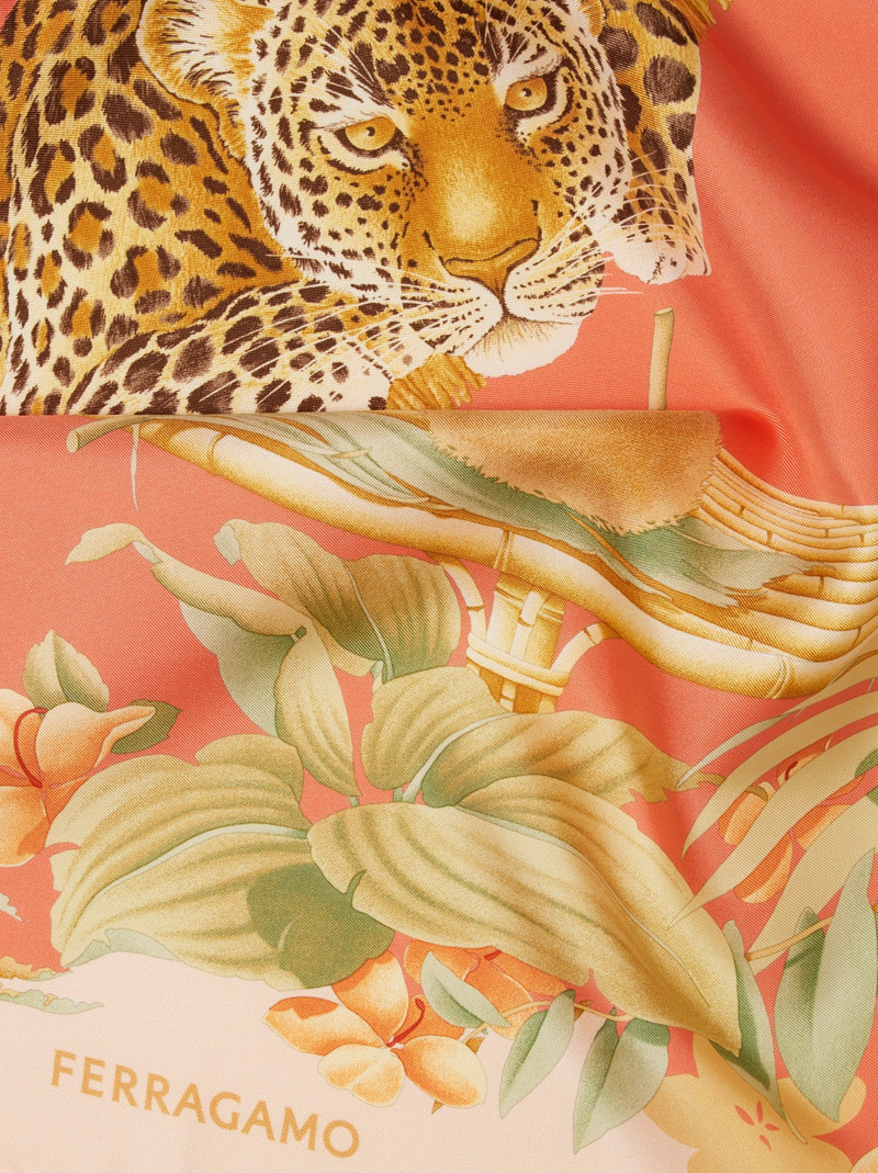 FERRAGAMO Jungle print silk foulard outlook
