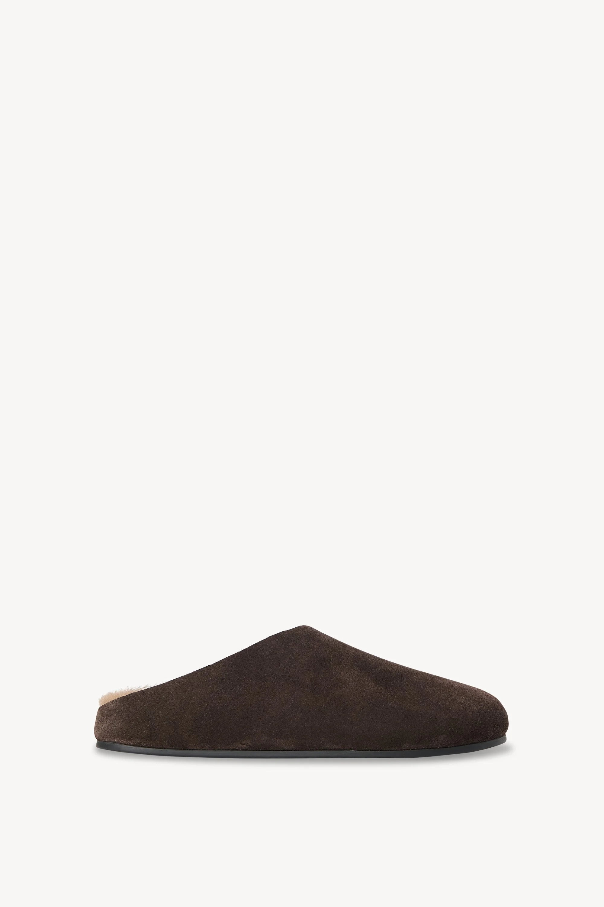 Hudson Slide in Suede and Shearling - 1