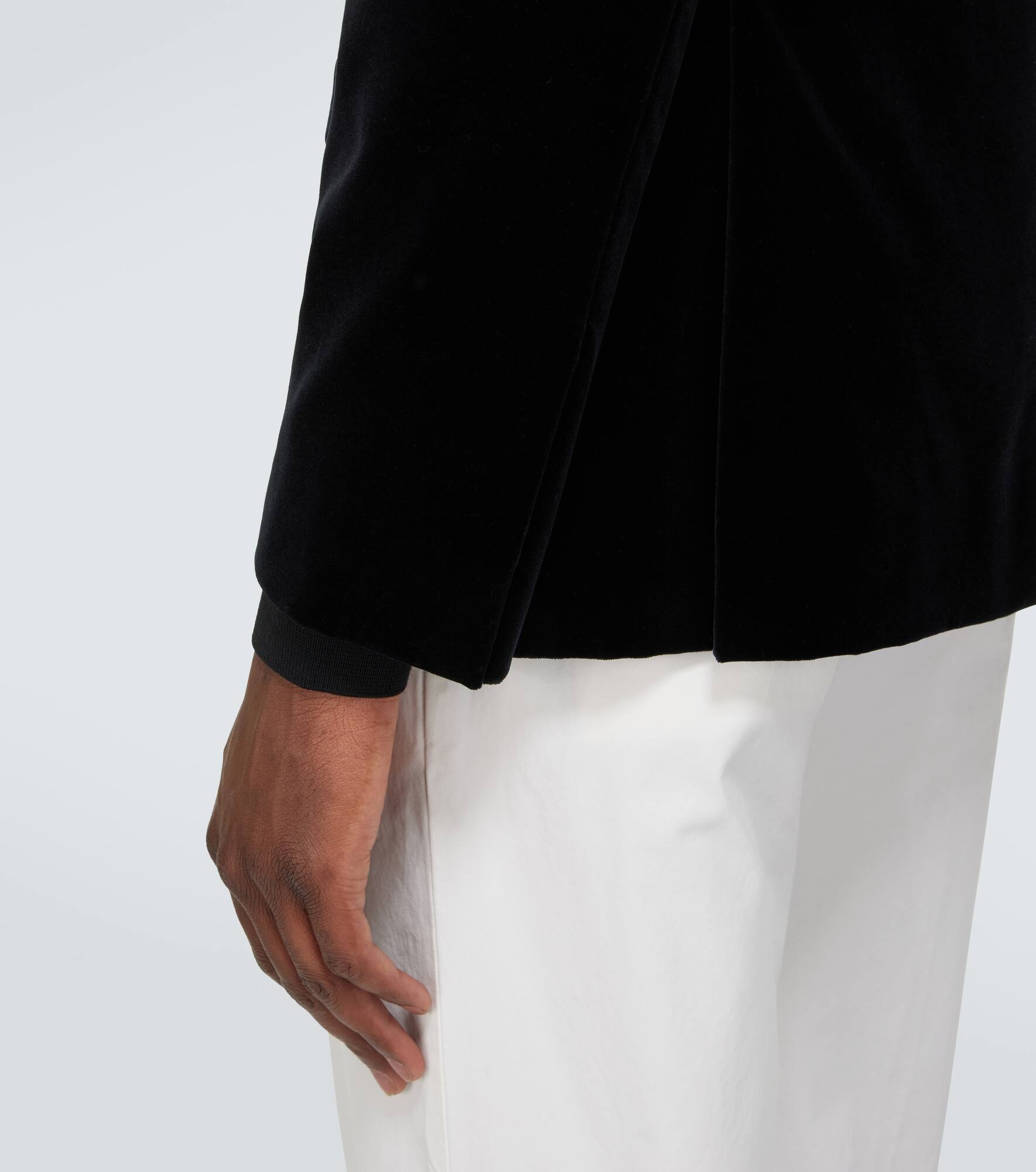 Cotton velvet suit jacket - 6