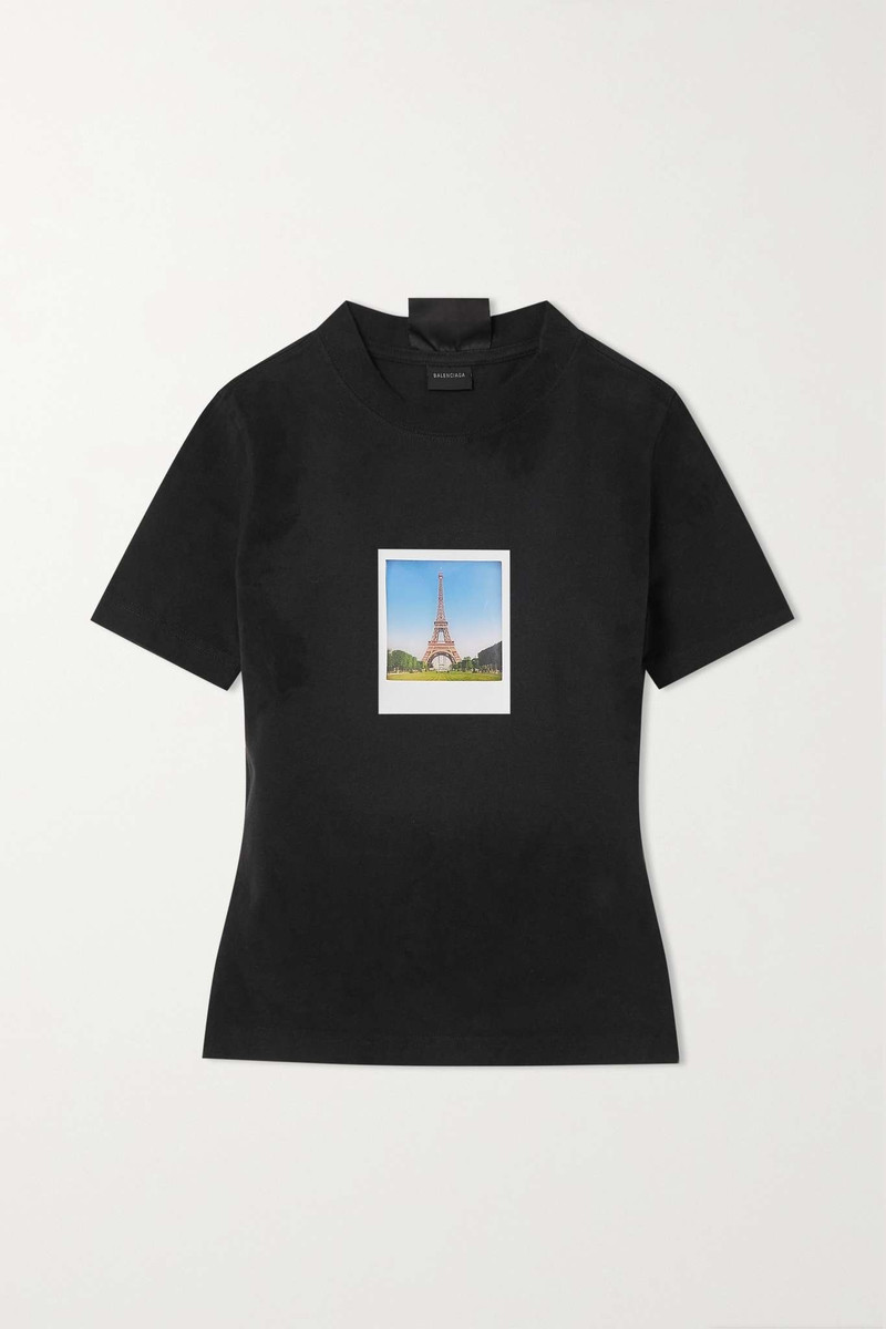 Paris By Day printed stretch-cotton jersey T-shirt - 1