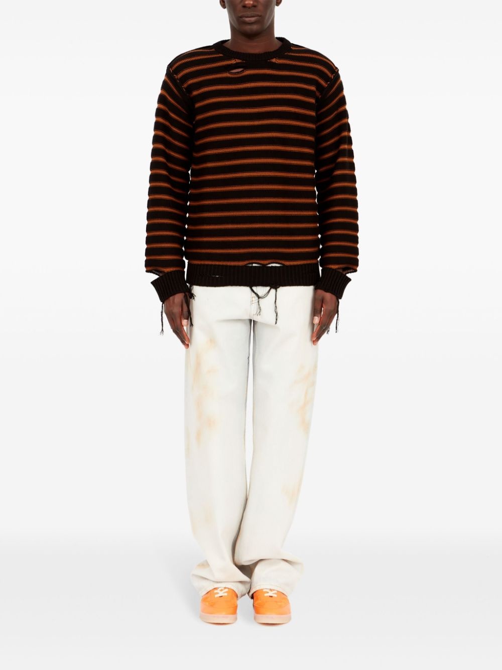 stripe-pattern jumper - 2