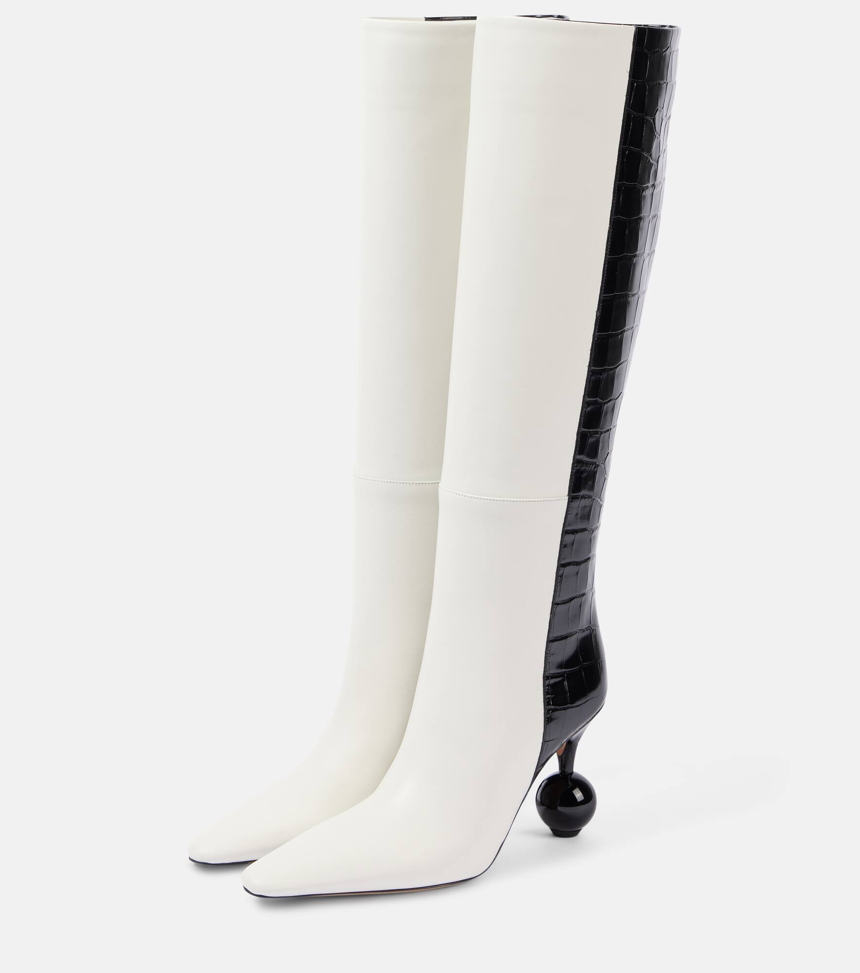 Les Bottes Bisou leather knee-high boots - 4