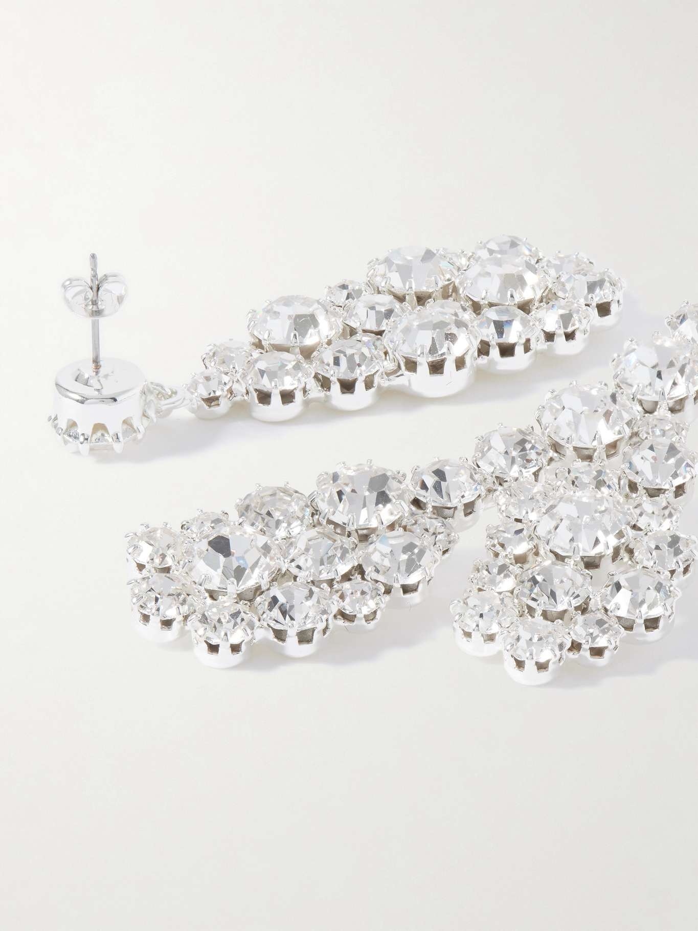 Silver-tone crystal earrings Silver - 3
