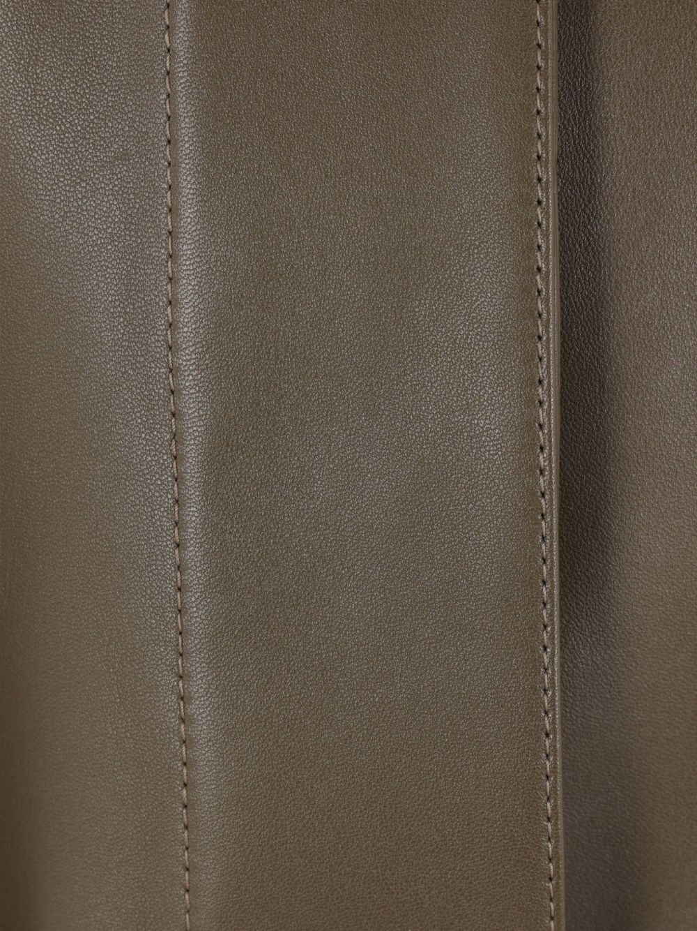belted leather jacket - 4