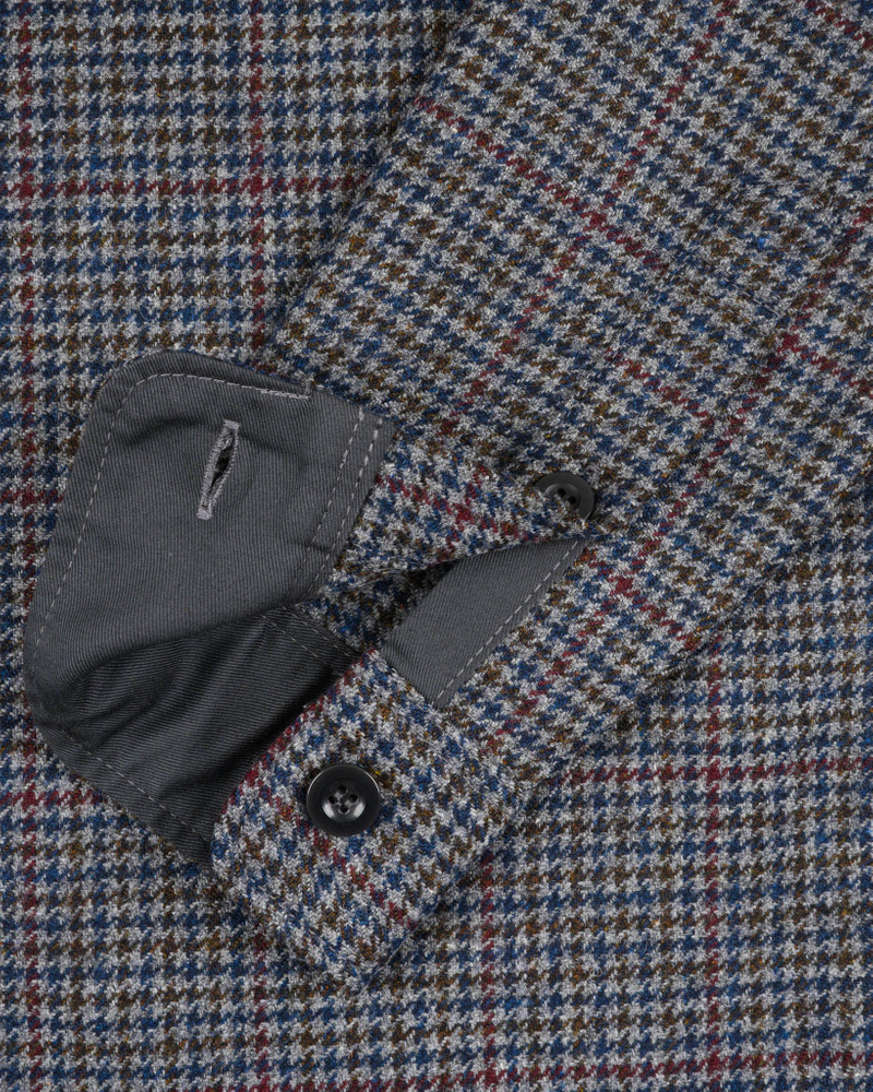 IHDR-434-PPT 14OZ FOX BROTHERS® WOOL CPO SHIRT - ANTIQUE PEWTER PUPPYTOOTH CHECK 11