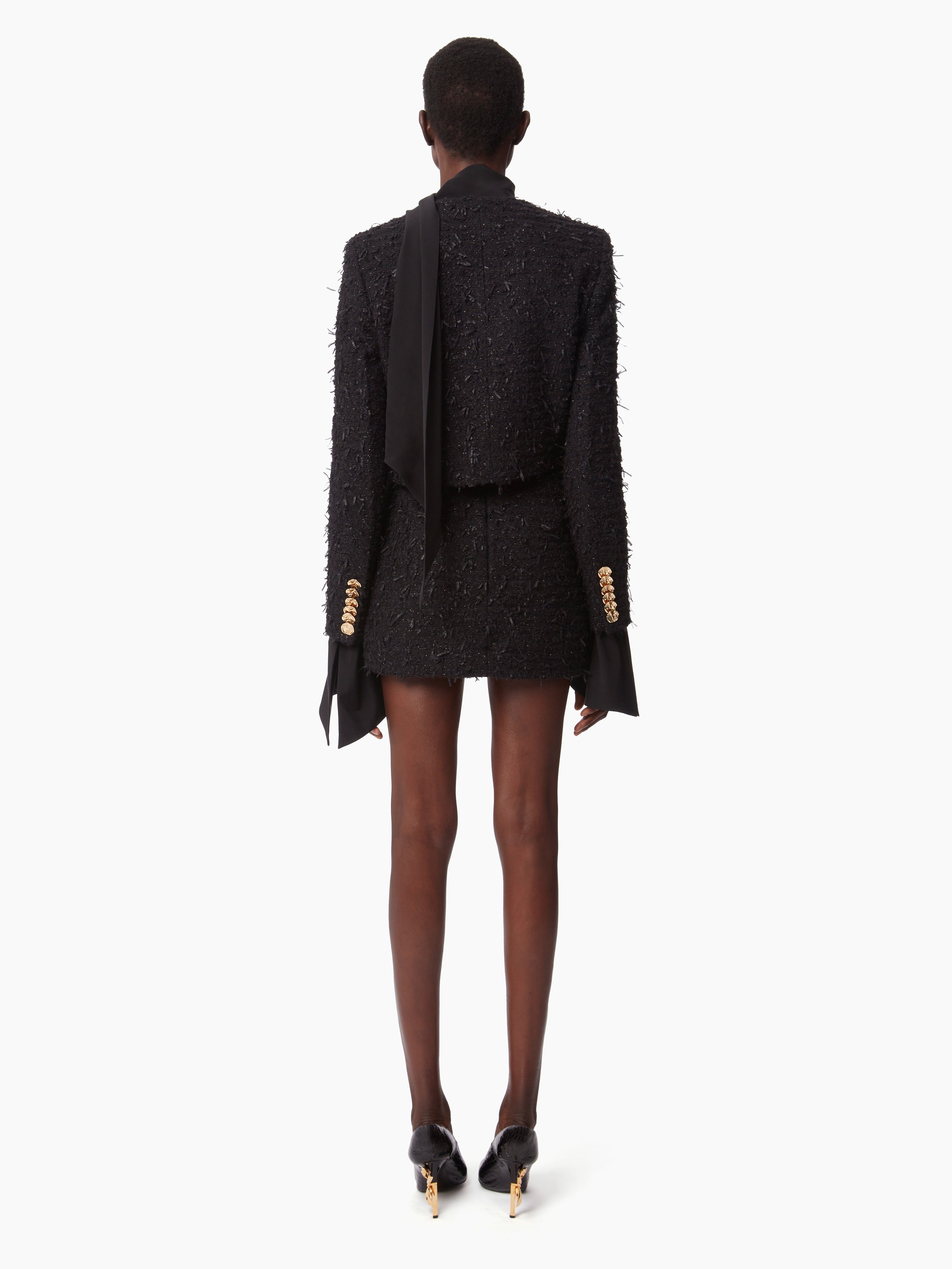 ROUND COLLAR JACKET IN TWEED - 3