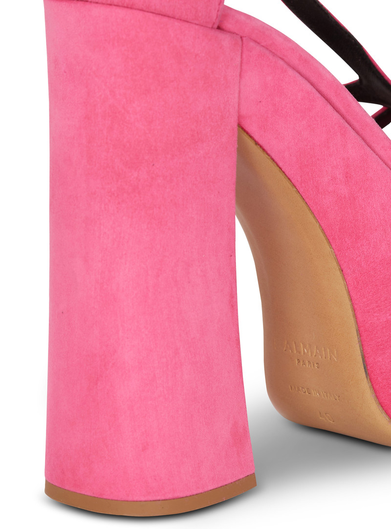 Balmain Cam suede platform sandals outlook