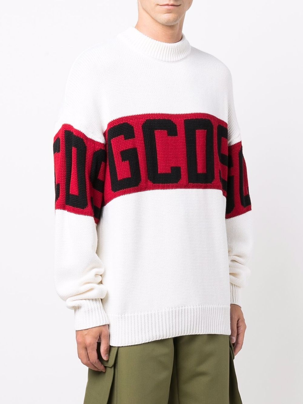 logo-print high neck jumper - 3