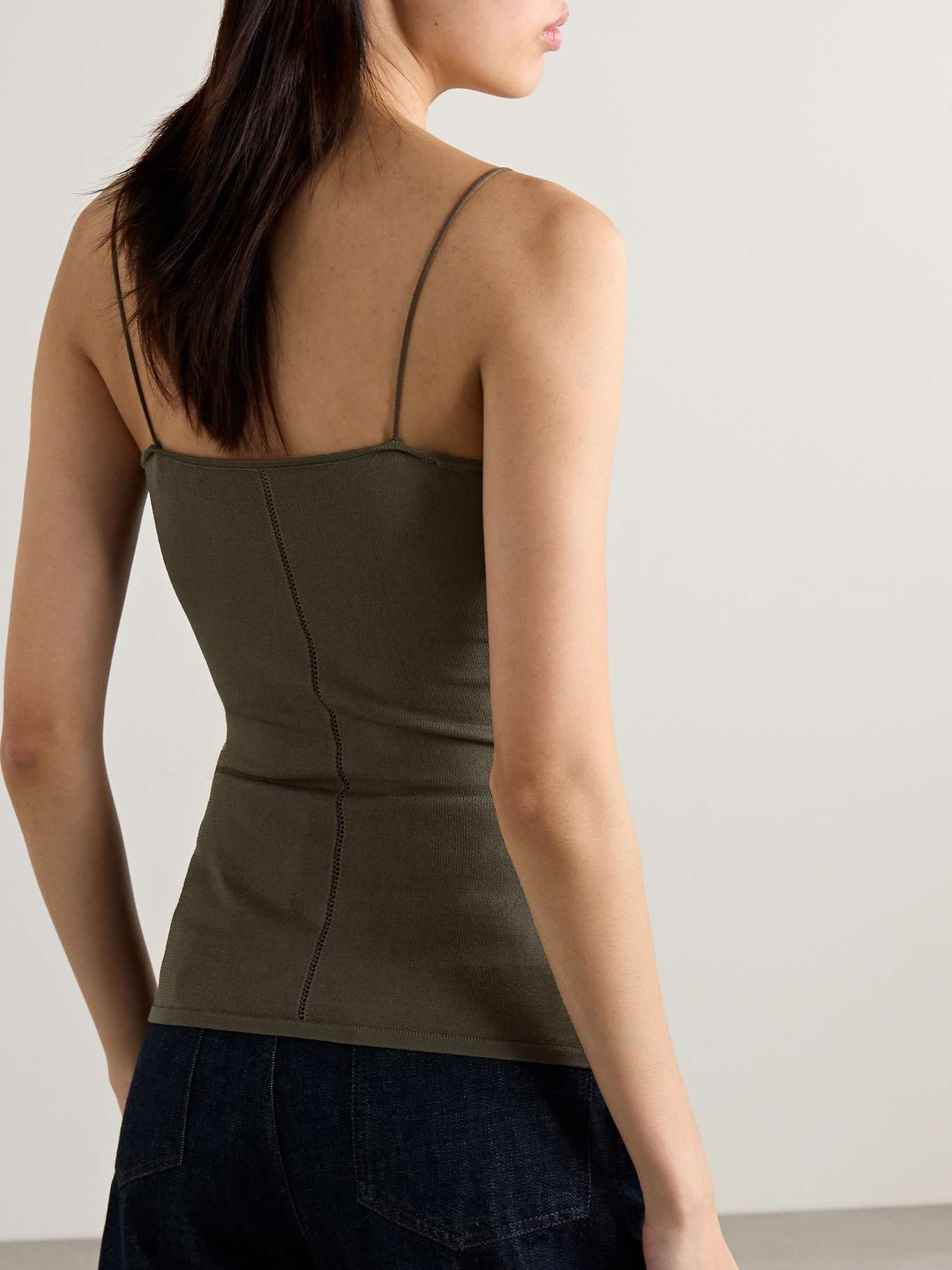 Knitted tank Army green - 4