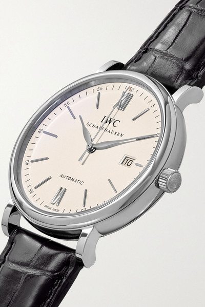 IWC Schaffhausen Portofino Automatic 40mm stainless steel and alligator watch outlook