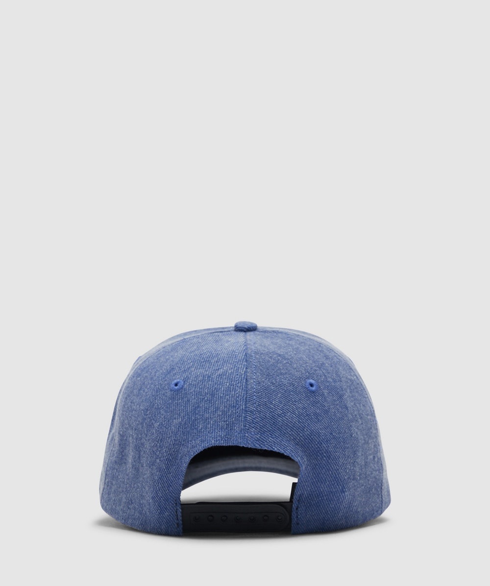 Recycled denim core logo 5 panel cap - 2