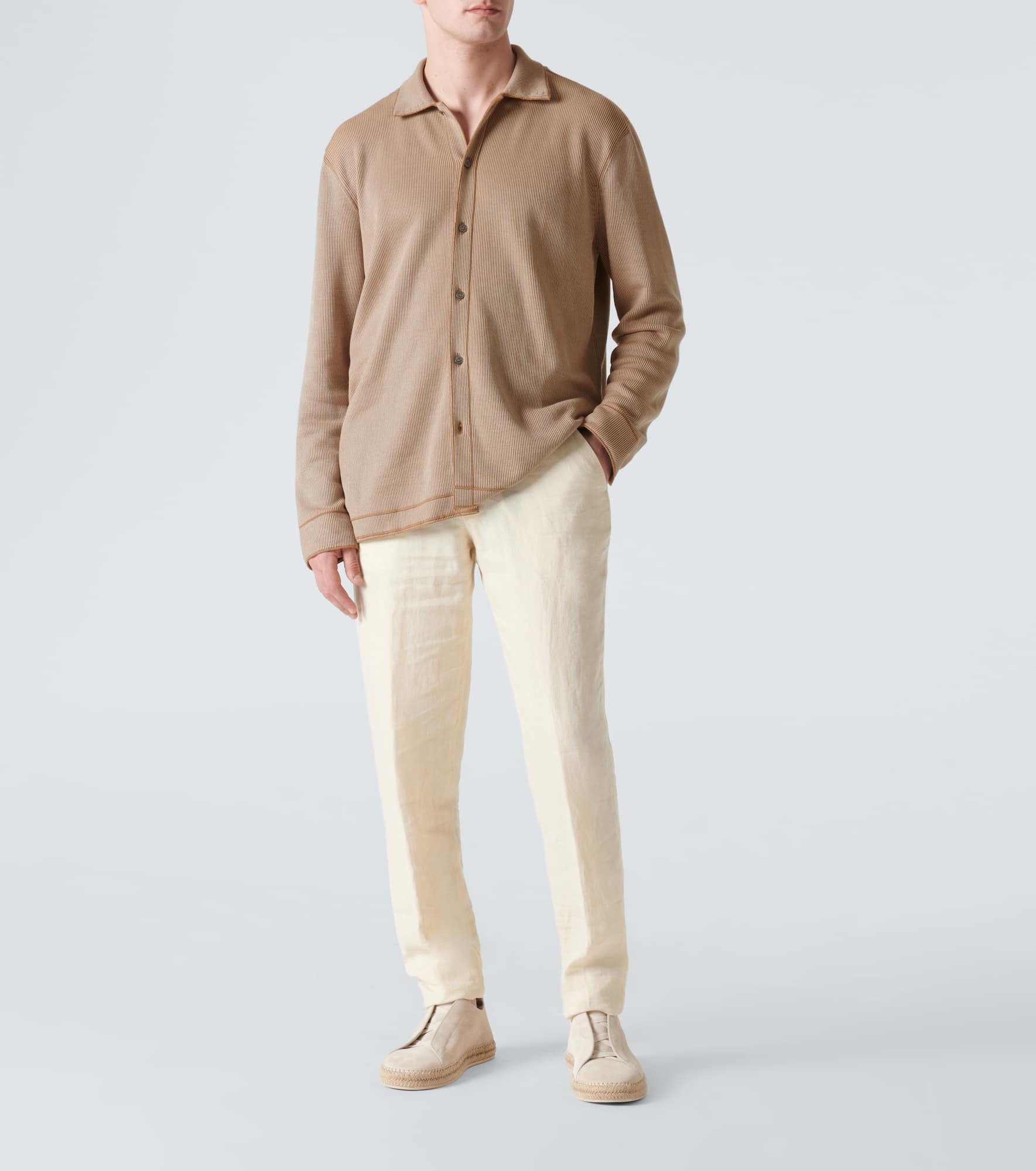 Cotton and silk jacquard shirt - 2