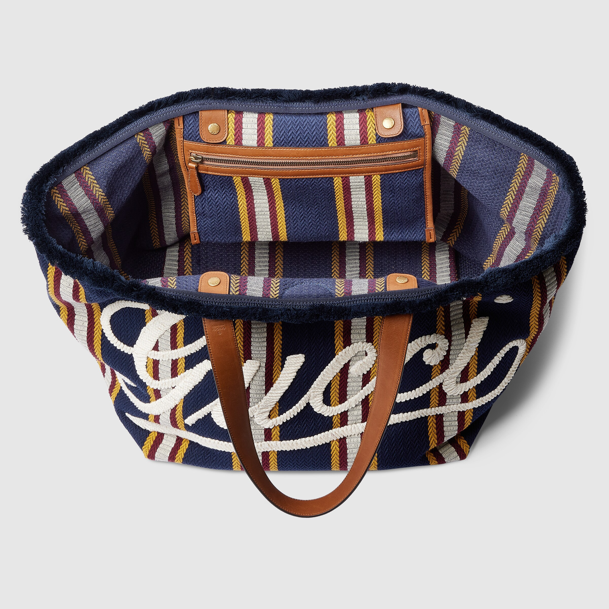 Large embroidered canvas tote bag - 10