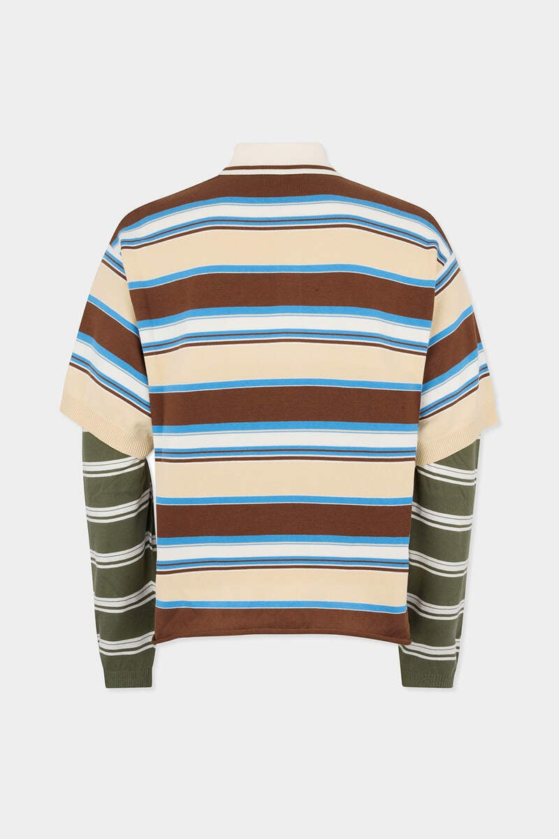 DSQUARED2 STRIPED LONG SLEEVES POLO outlook