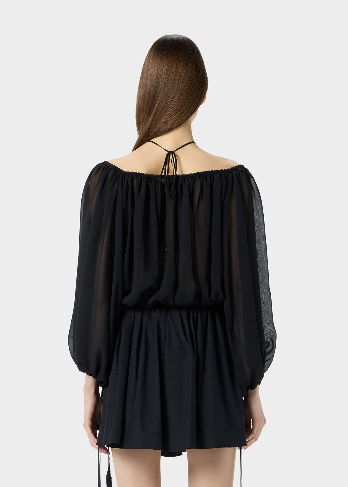 OFF-THE-SHOULDER GEORGETTE BLOUSE - 4