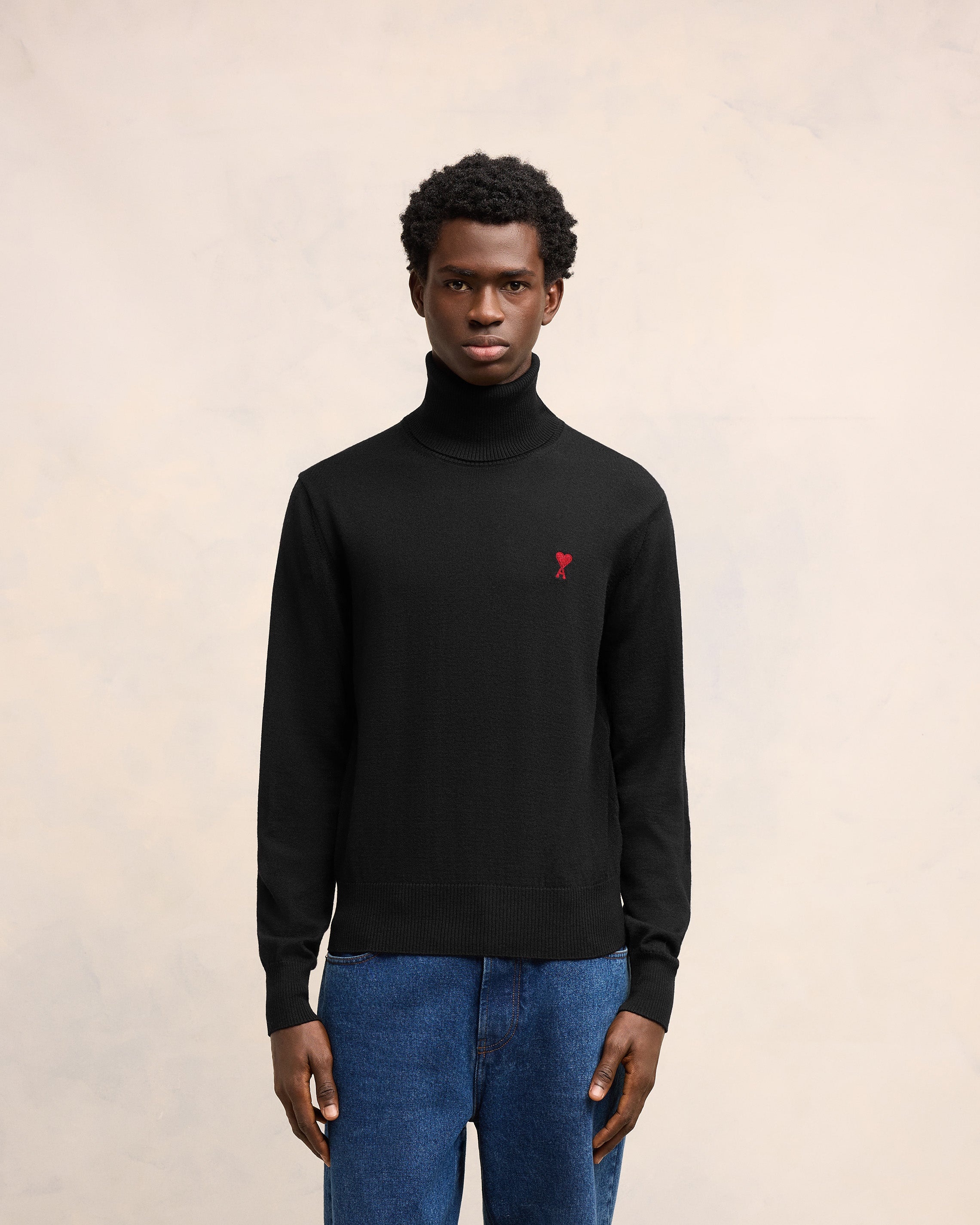 RED AMI DE COEUR TURTLE NECK SWEATER - 3