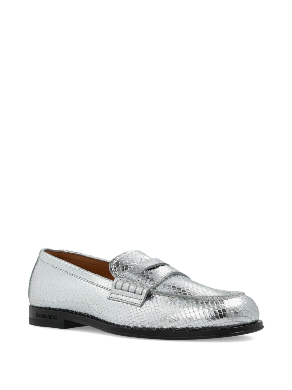 snakeskin-effect loafers - 2