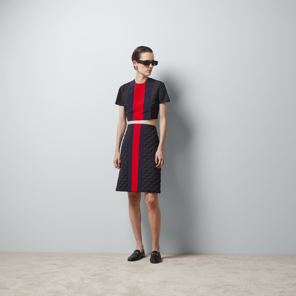 Gucci Web Silk Cropped Top - 2